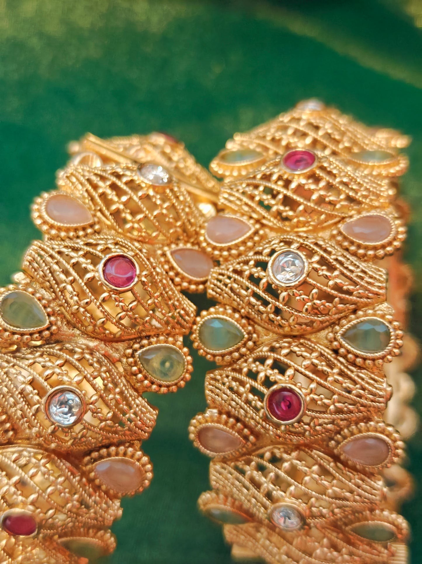 Kundan Brass Bangles