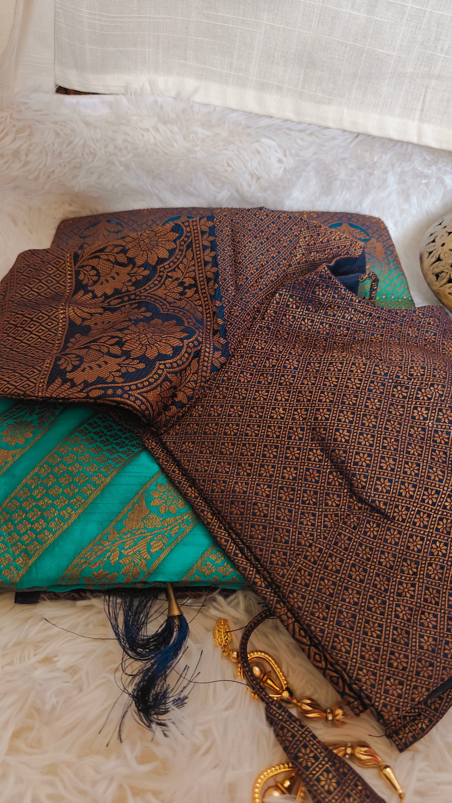 Banarasi Silk Saree with Stitched Blouse