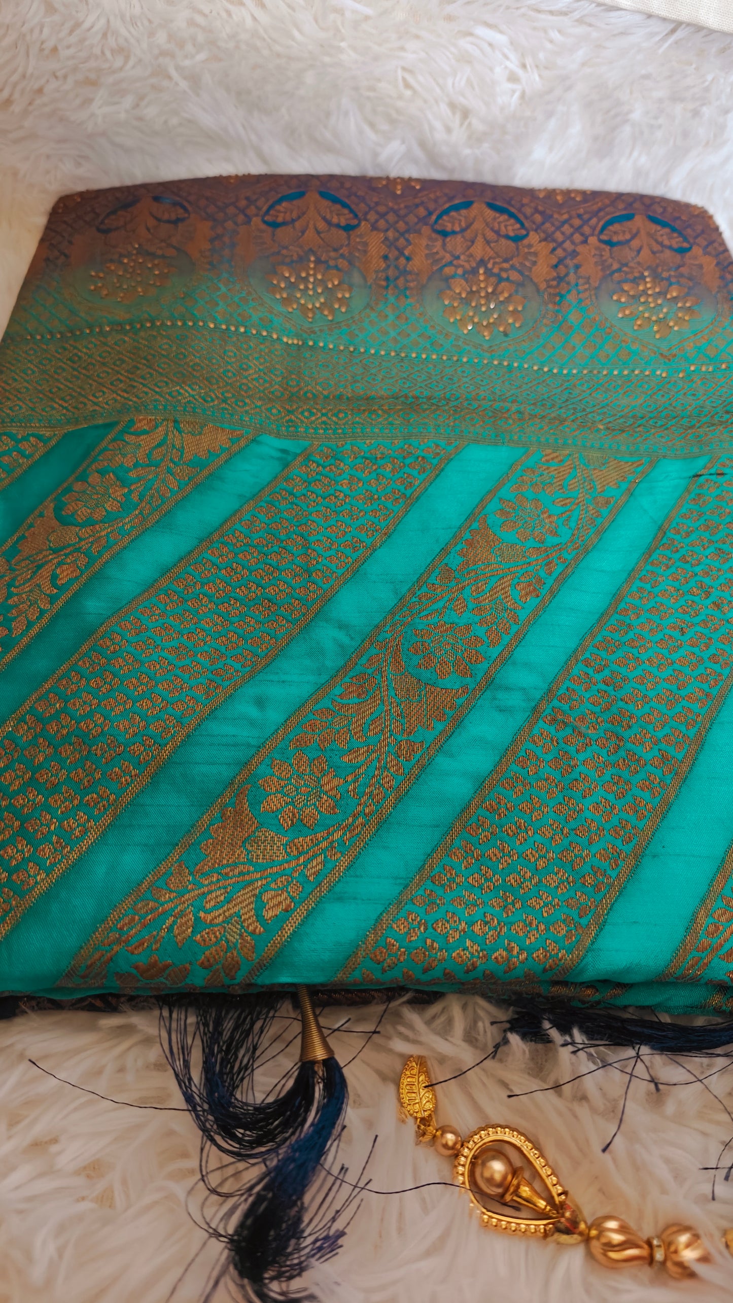 Banarasi Silk Saree with Stitched Blouse