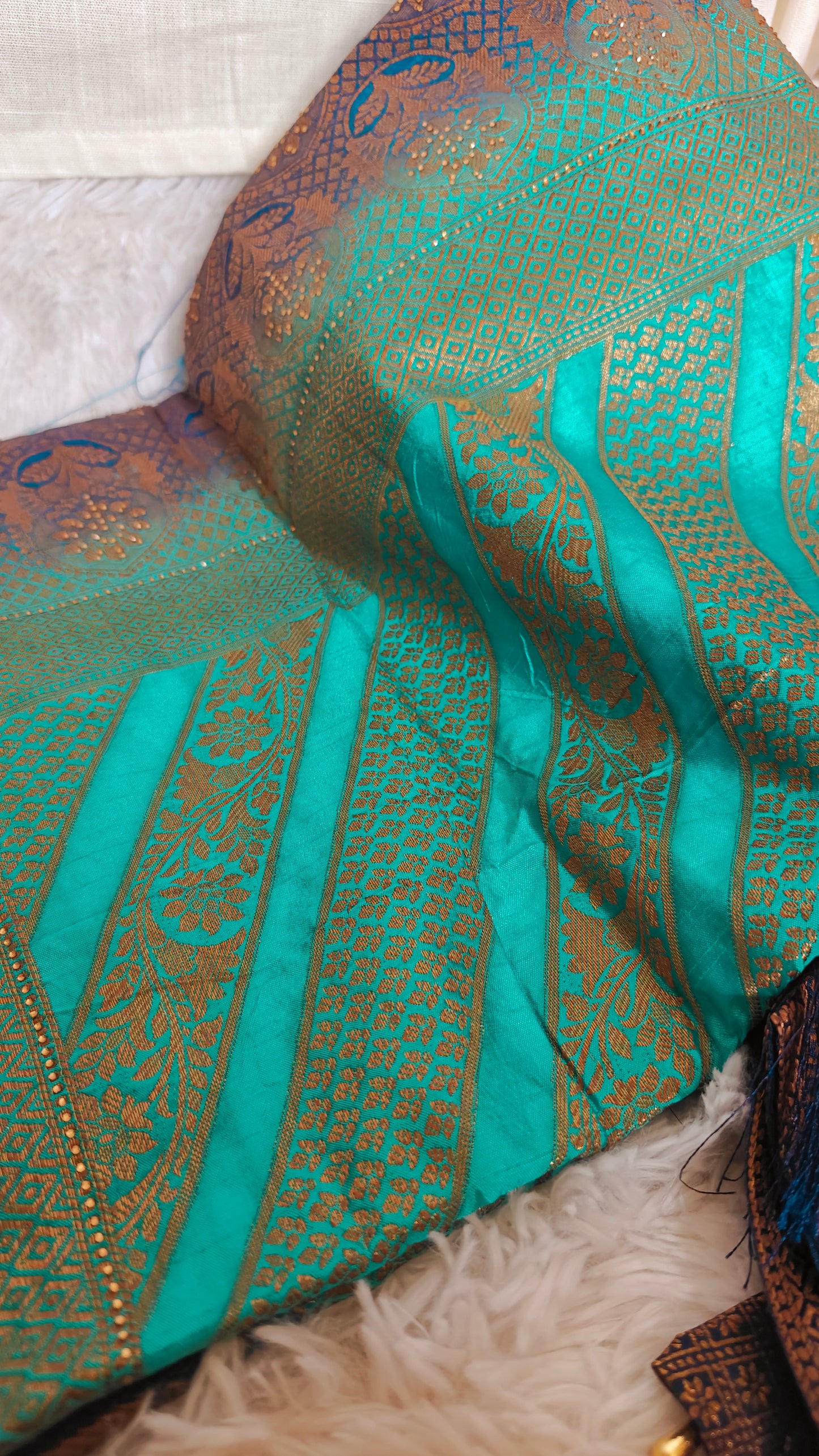 Banarasi Silk Saree with Stitched Blouse