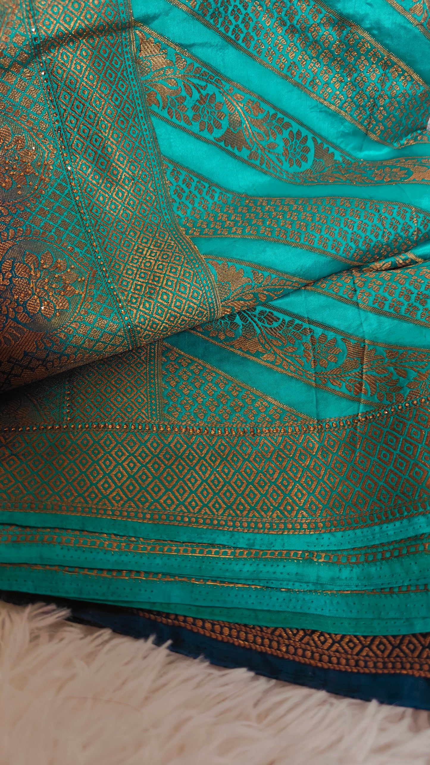 Banarasi Silk Saree with Stitched Blouse