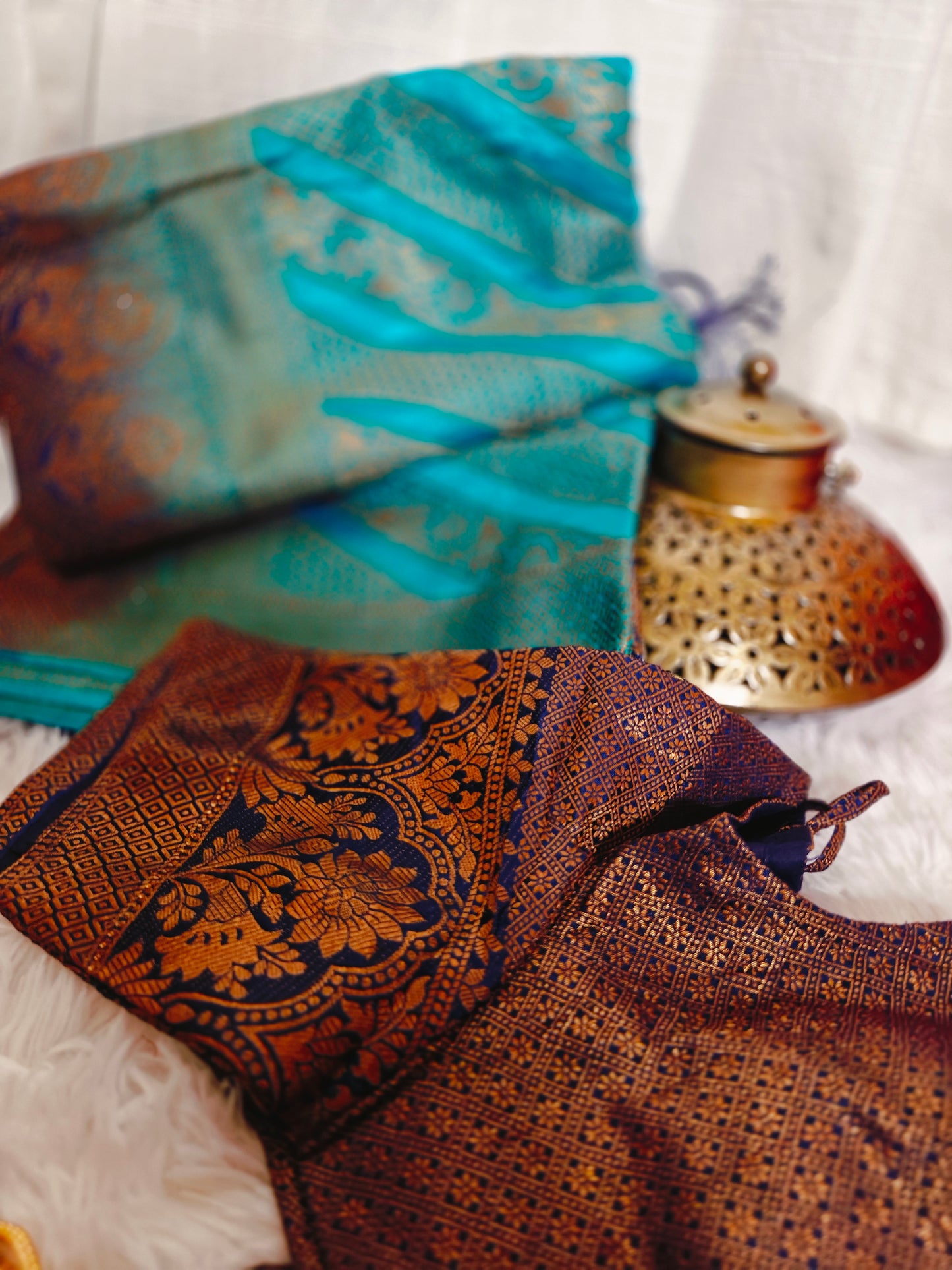 Banarasi Silk Saree with Stitched Blouse