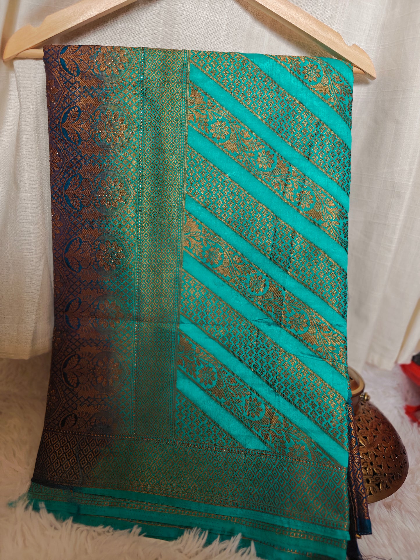 Banarasi Silk Saree with Stitched Blouse