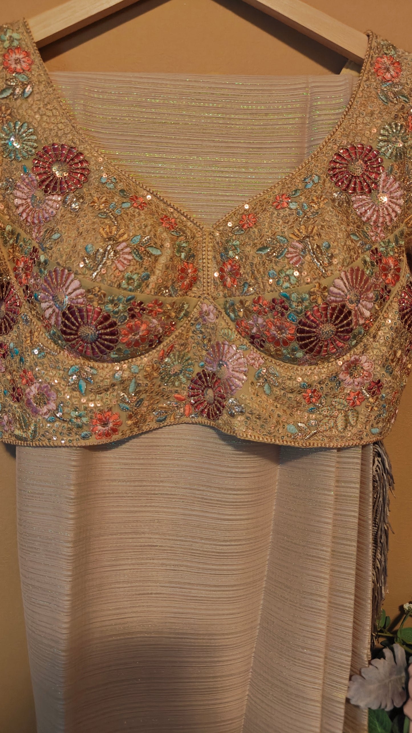 Designer Luxury Party Wear Saree with Stitched Blouse