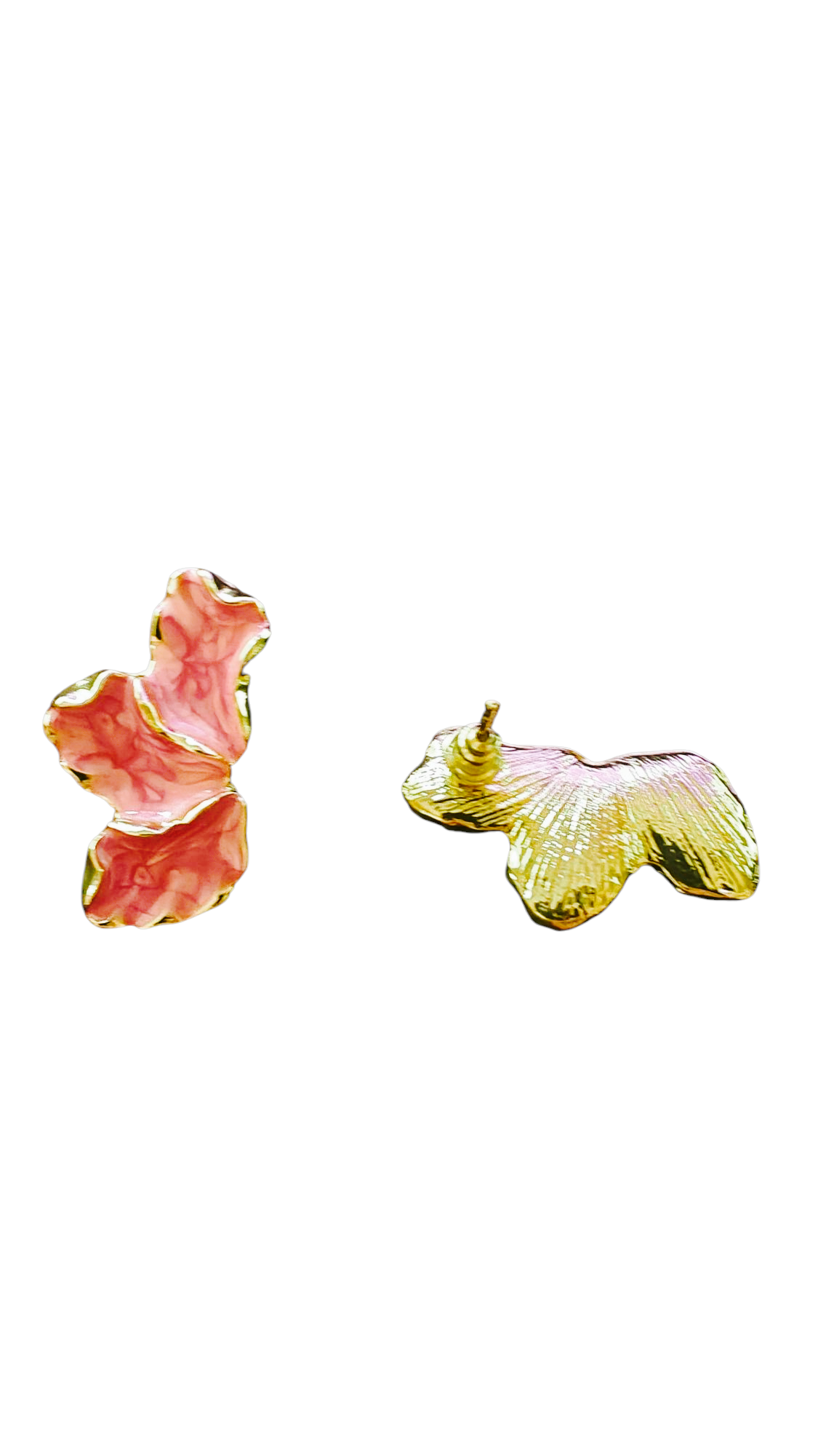Floral Design 18k Gold Plated Stainless Steel Earring