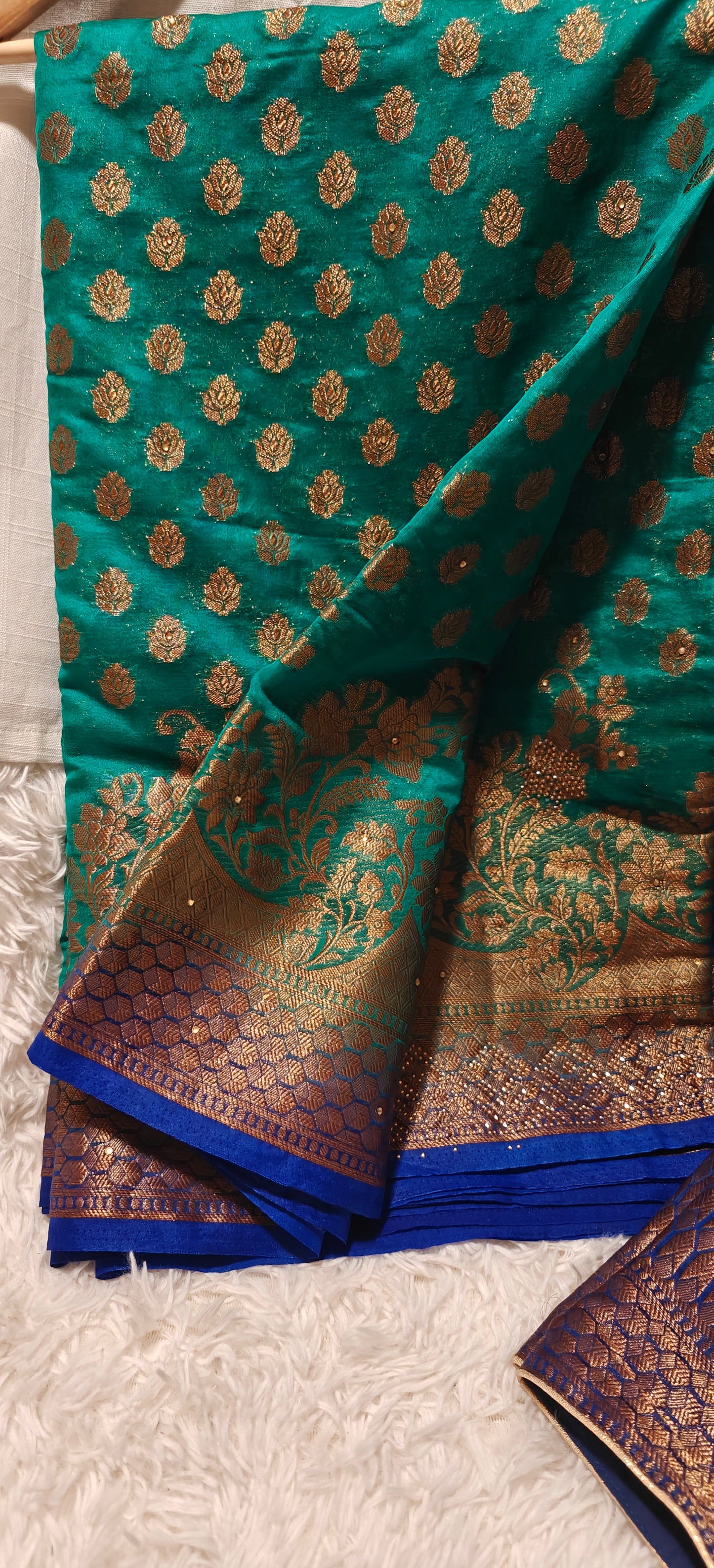 Banarasi Silk Saree with Ready-to-Wear Blouse