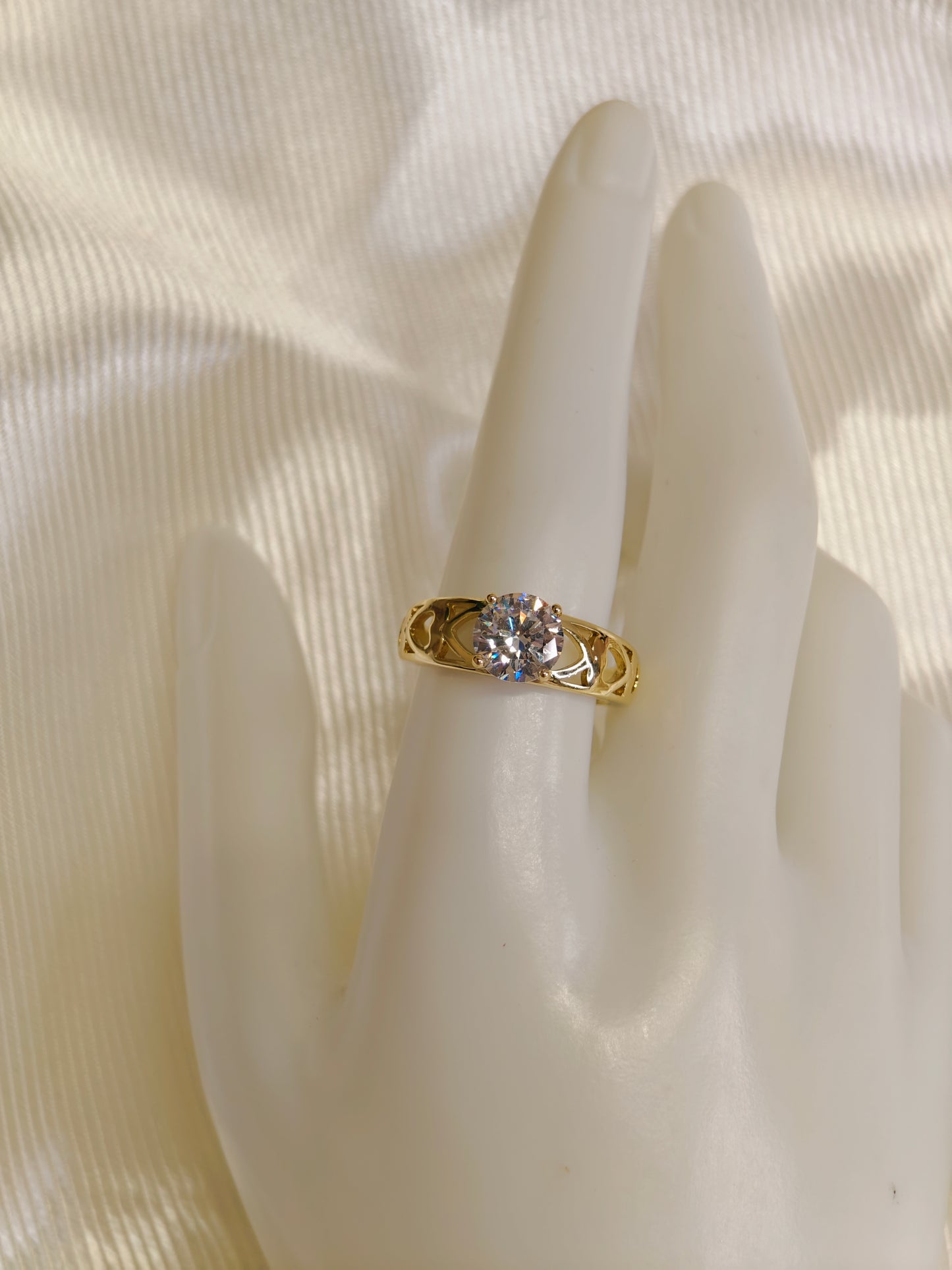 Mossonite Diamond Cut Ring