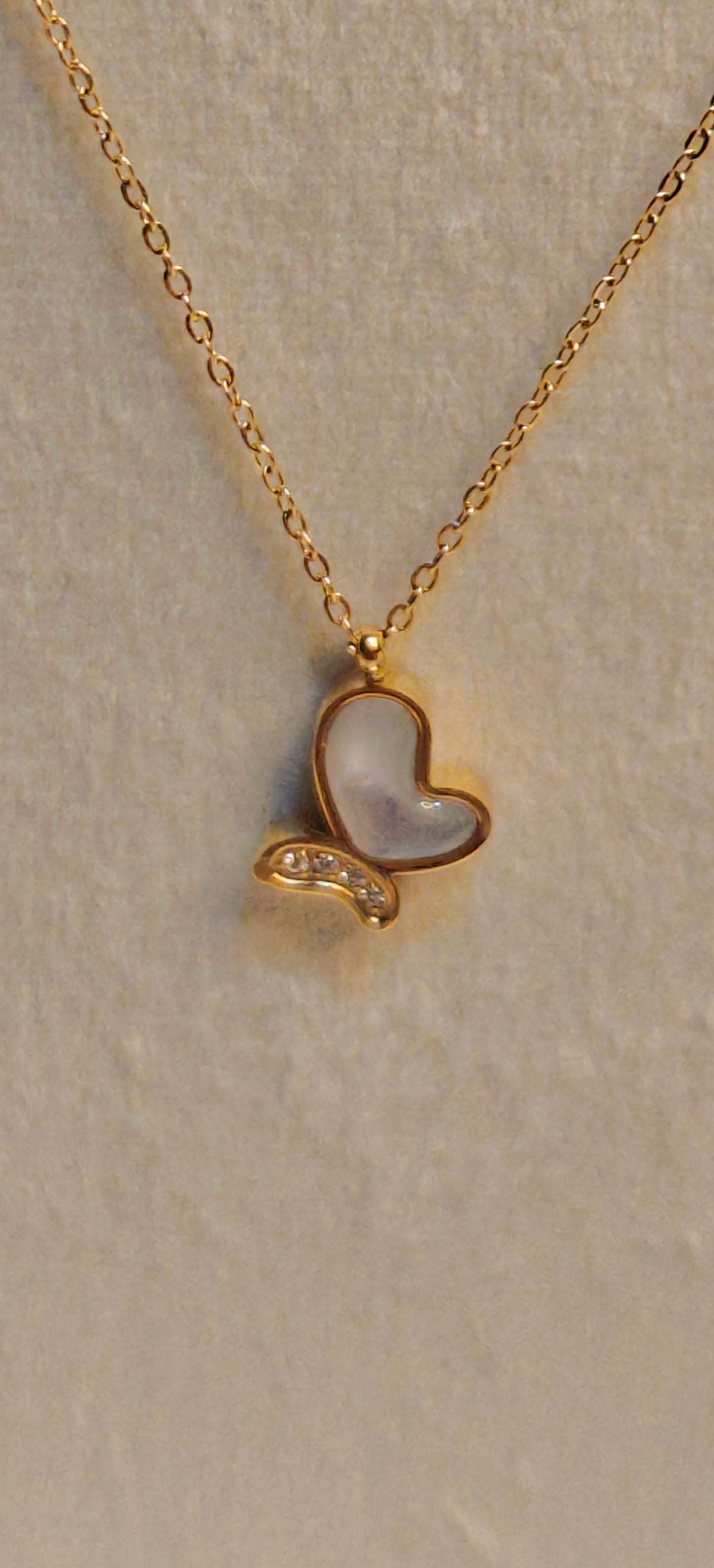 Butterfly 18k Gold Plated Stainless Steel Necklace