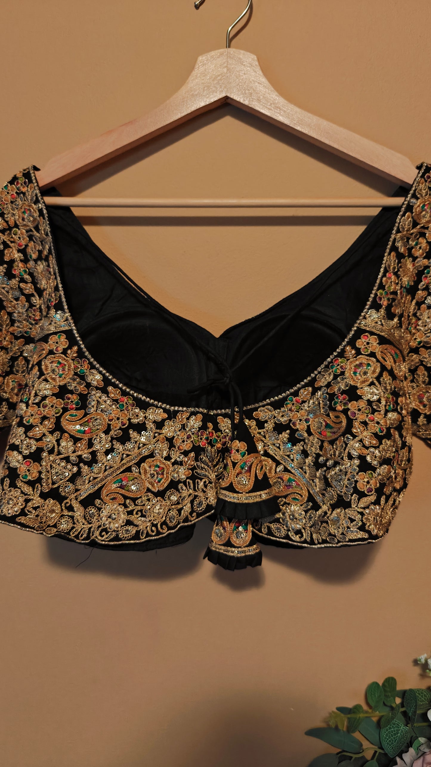 Black Color Sabhyasachi-Style Ready-to-Wear Blouse