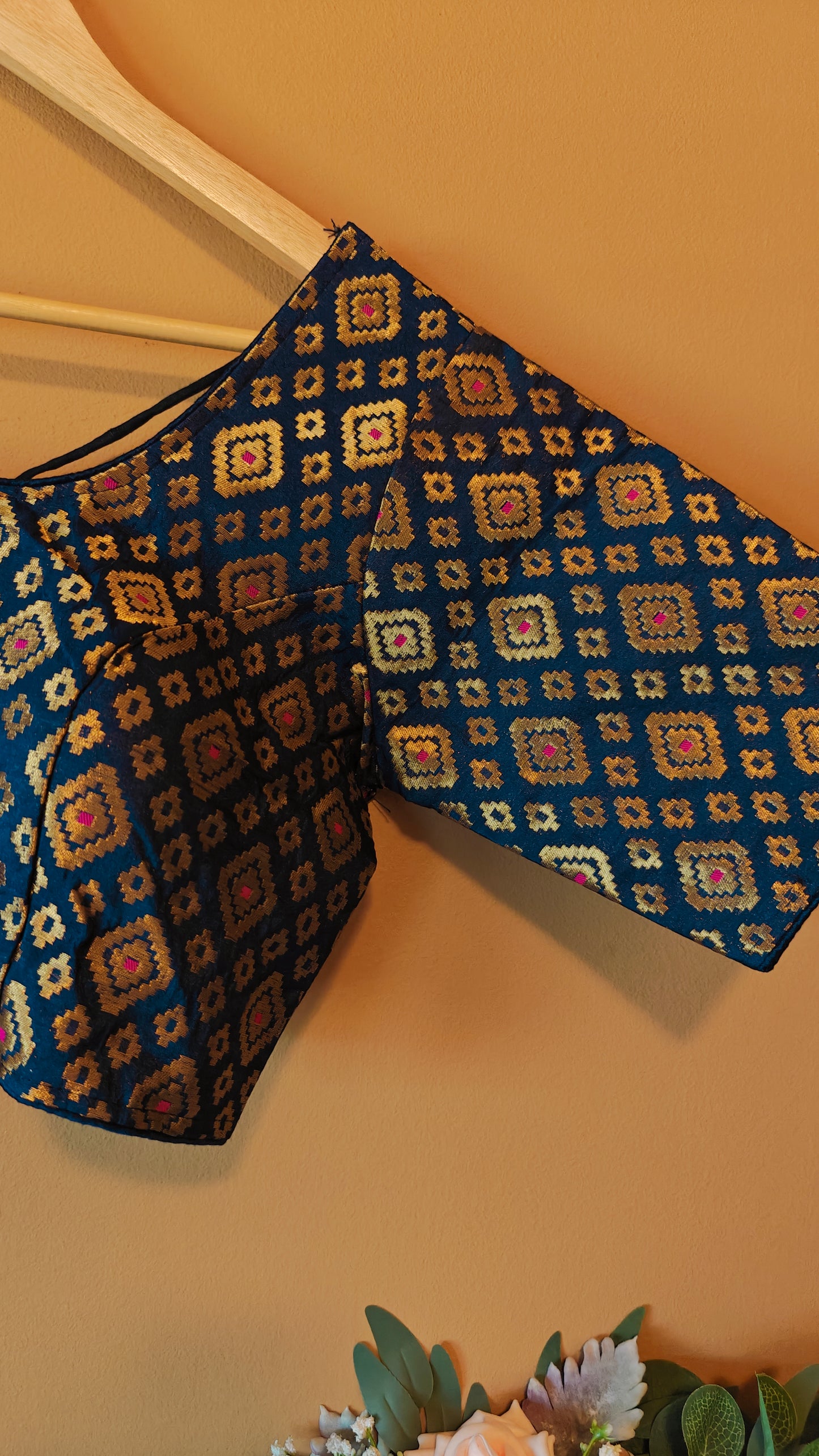 Blue Party Wear Designer Banarasi Silk Blouse