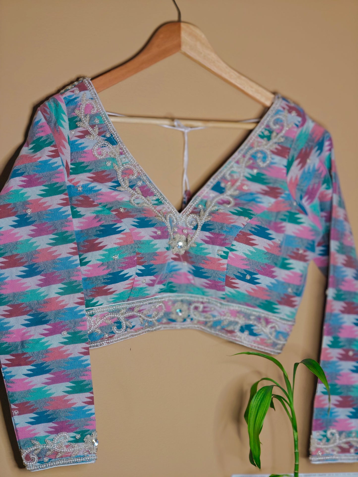 Nepali Dhaka Embroidery Blouse