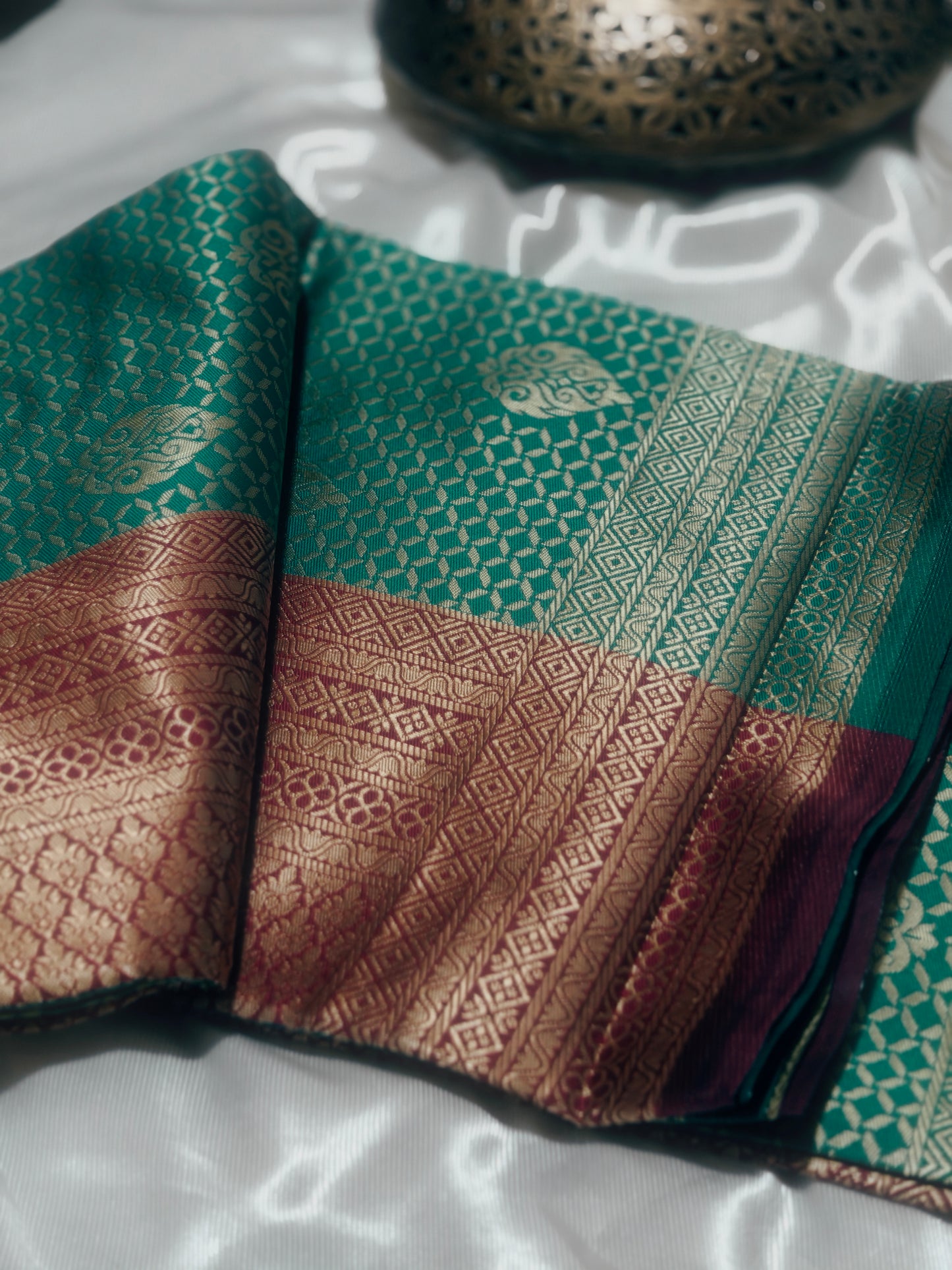 Green Color Lichi Silk Saree