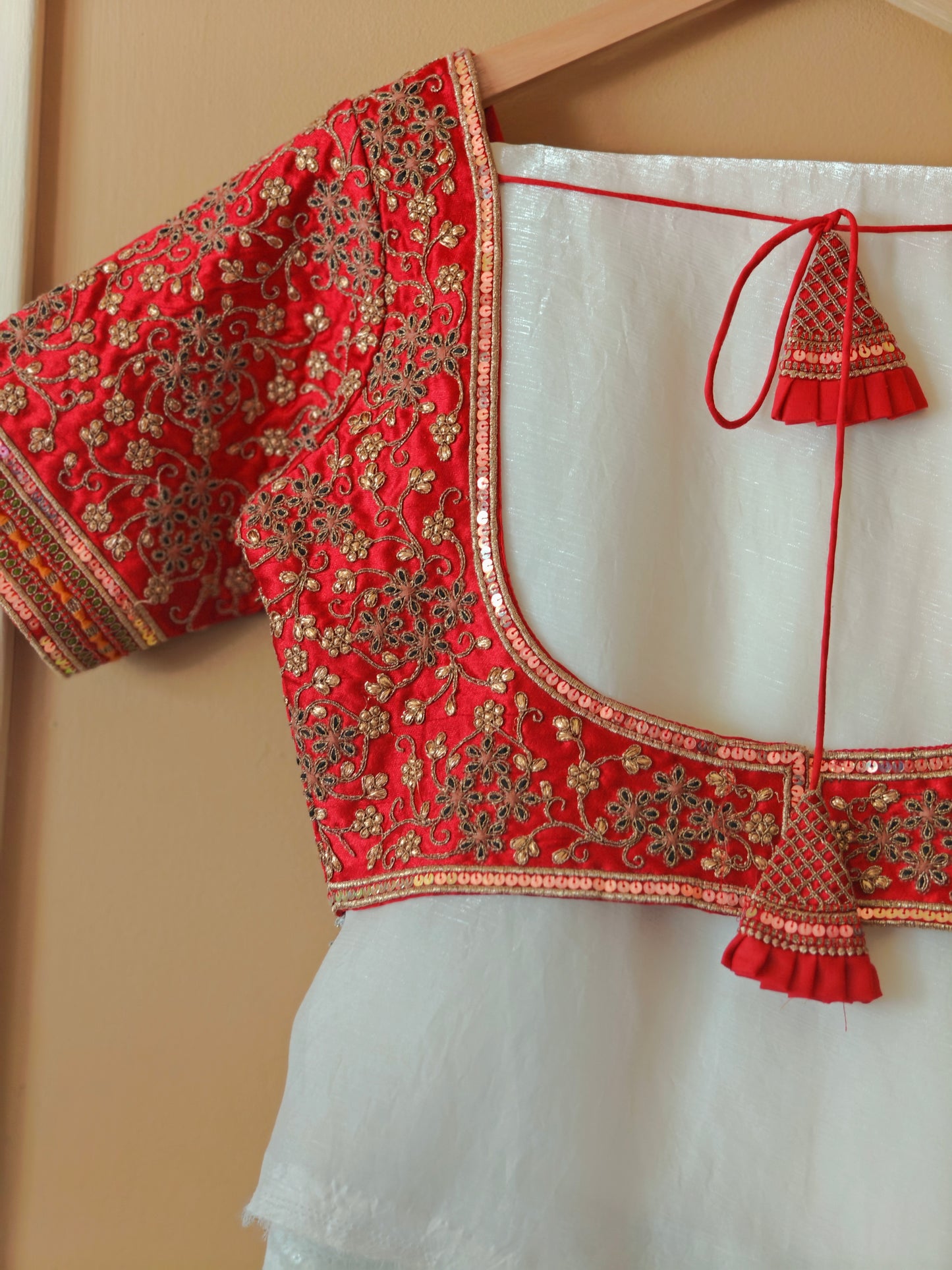 Party Wear Sari with ready to wear Blouse