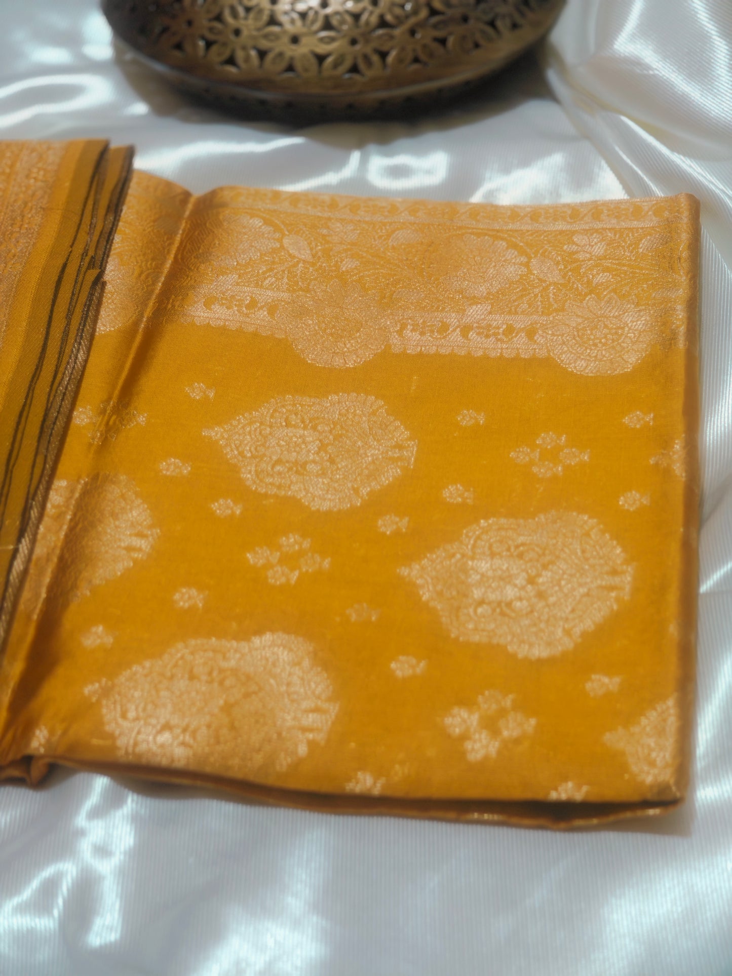 Haldi Color Banarasi Kota Silk Saree