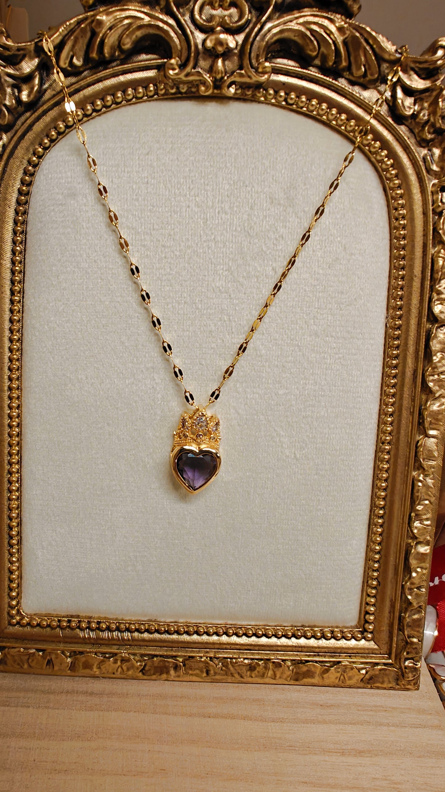 Queen Crown 18k Gold Plated Stainless Steel Necklace