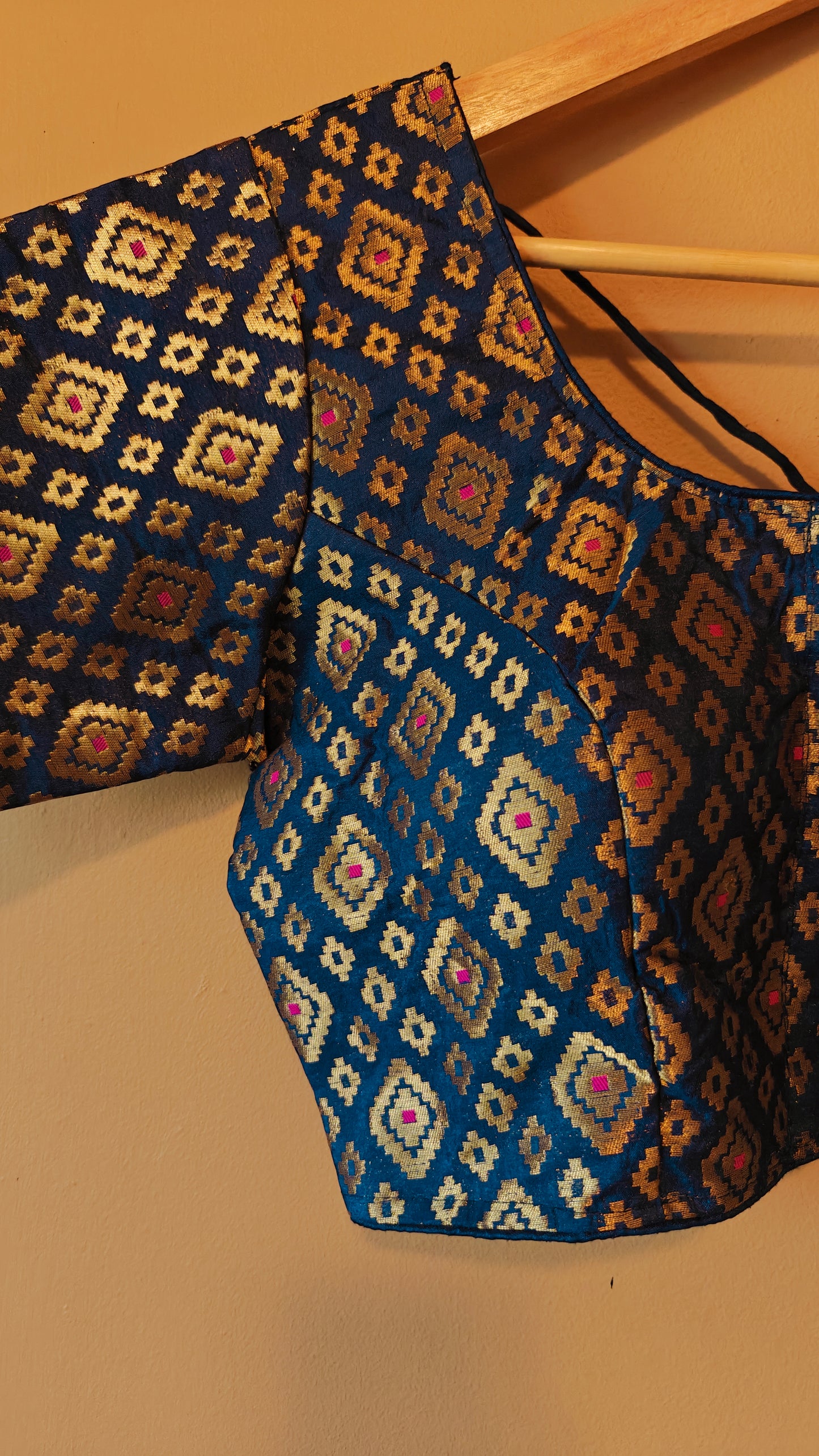 Blue Party Wear Designer Banarasi Silk Blouse