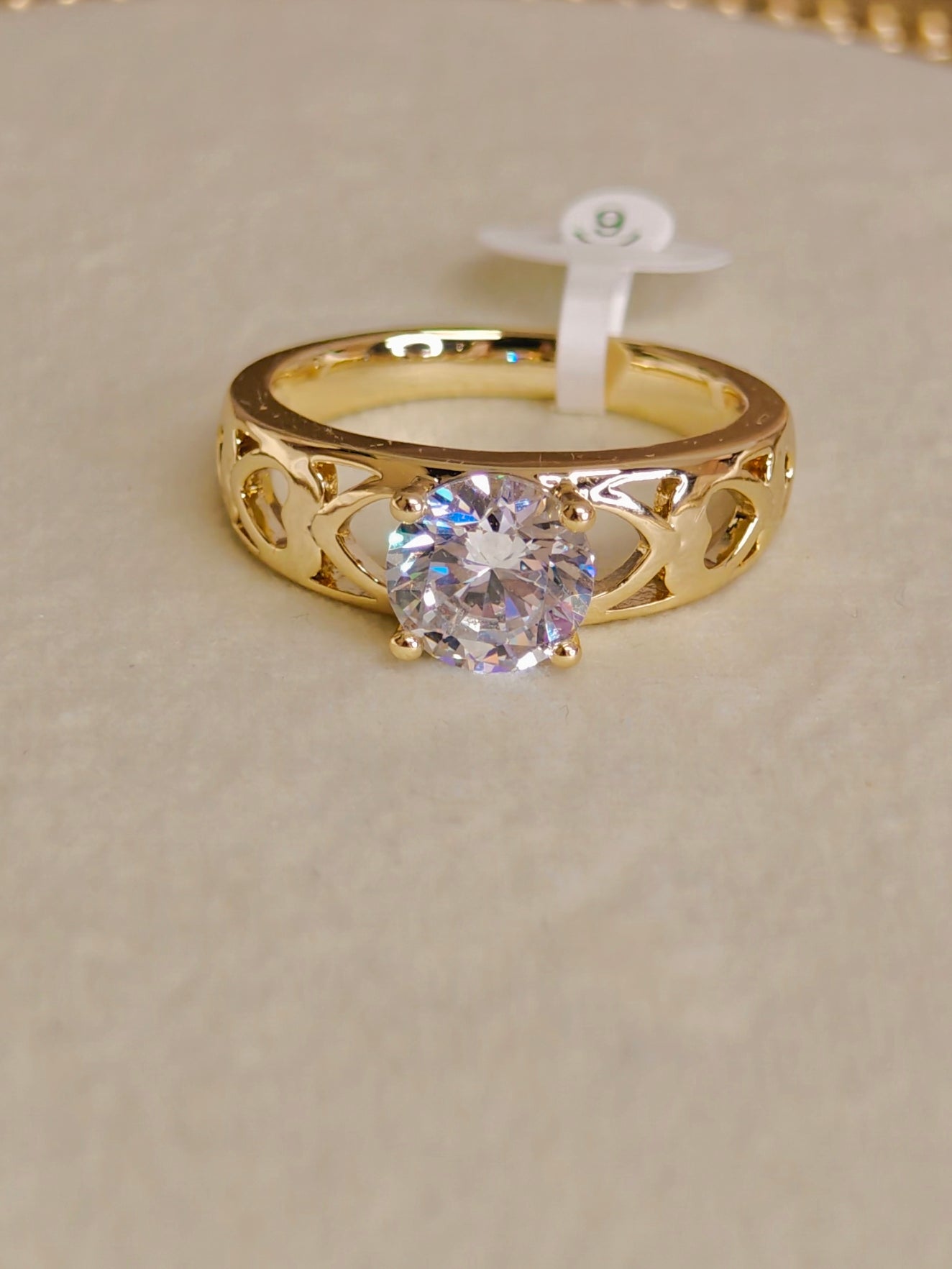 Mossonite Diamond Cut Ring