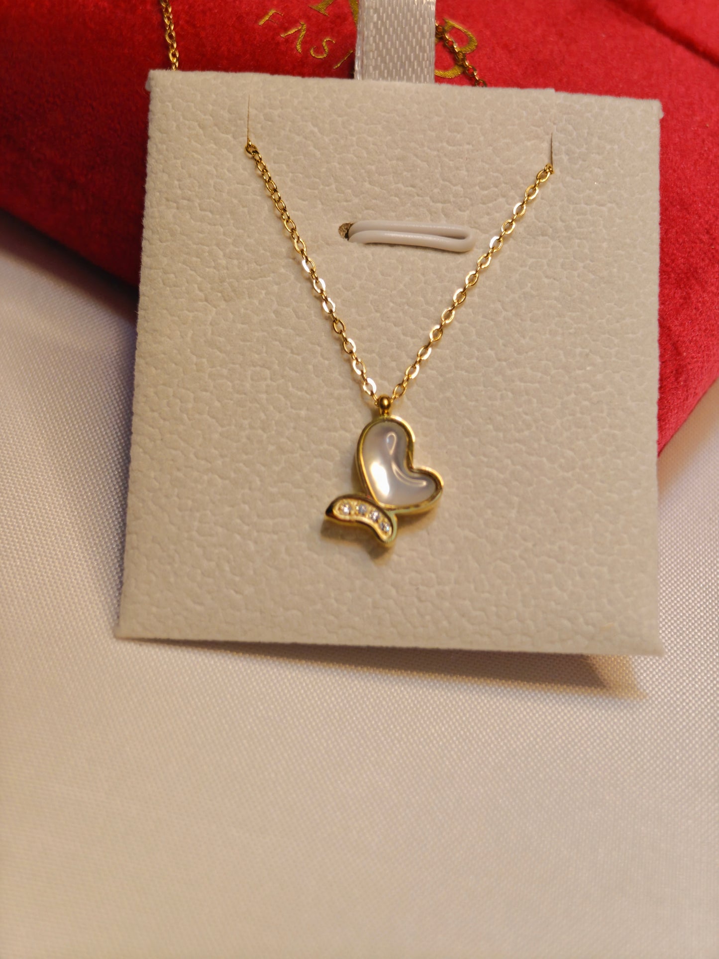 Butterfly 18k Gold Plated Stainless Steel Necklace