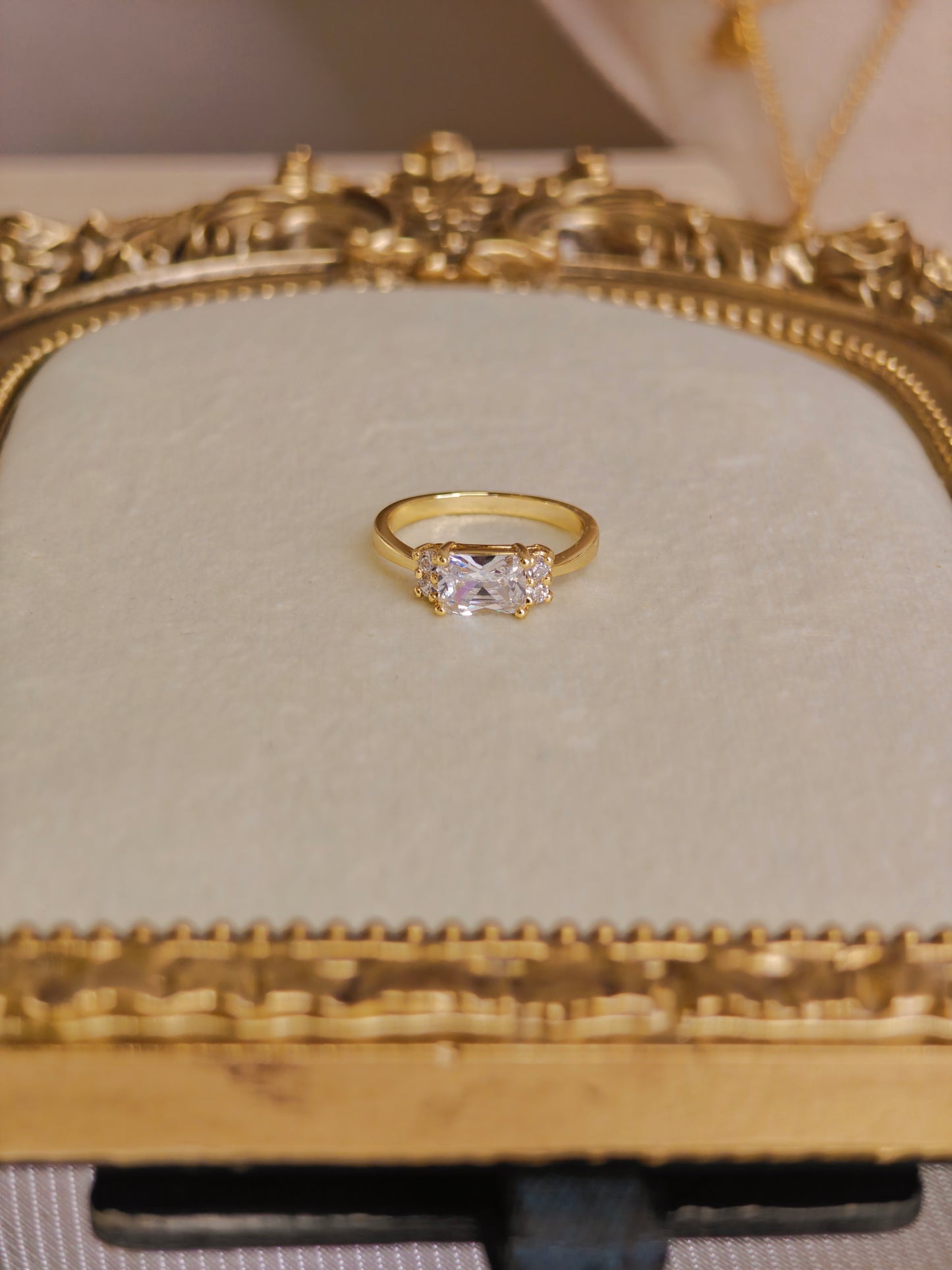 Mossonite Diamond Cut Ring