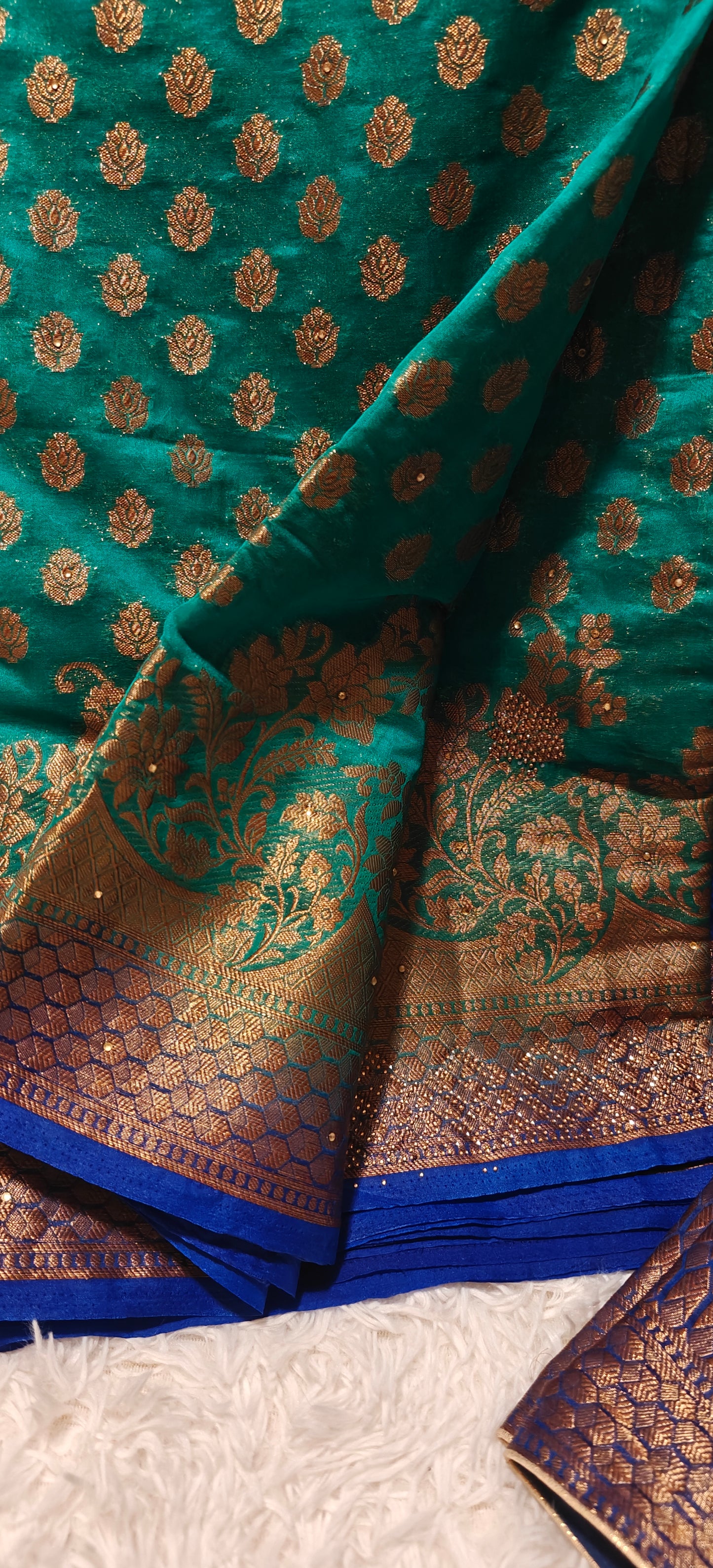 Banarasi Silk Saree with Ready-to-Wear Blouse