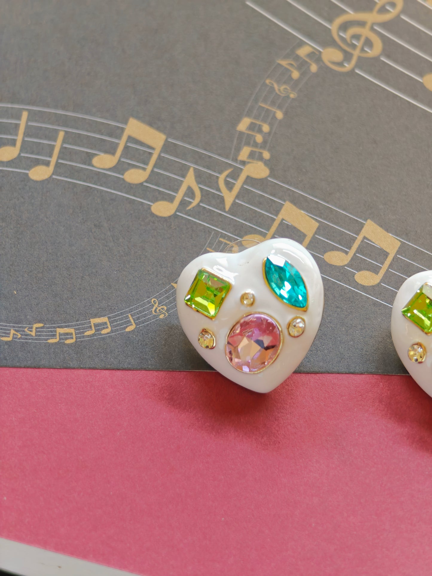 Heart Shaped Mossonite Stone Earring