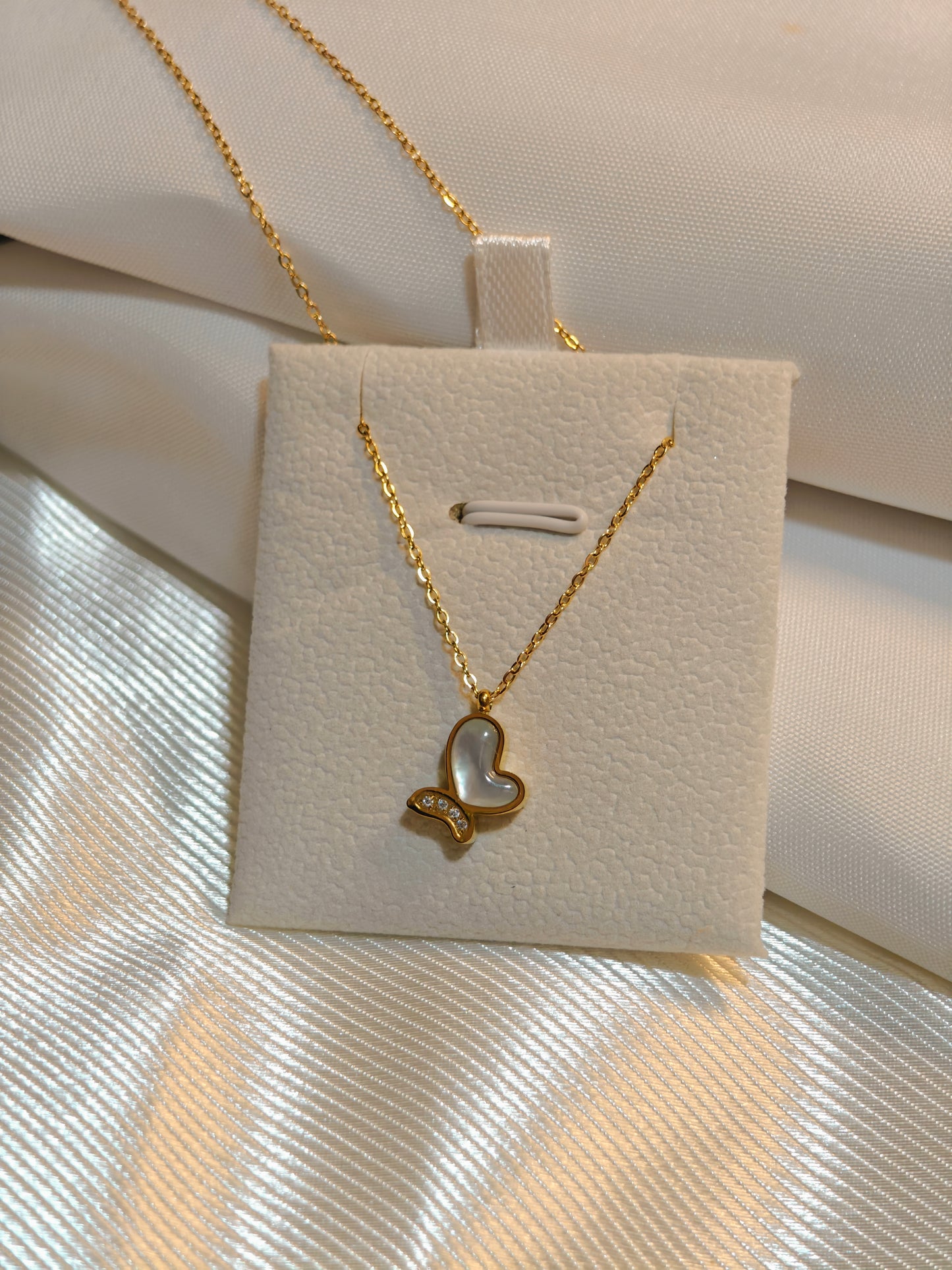 Butterfly 18k Gold Plated Stainless Steel Necklace
