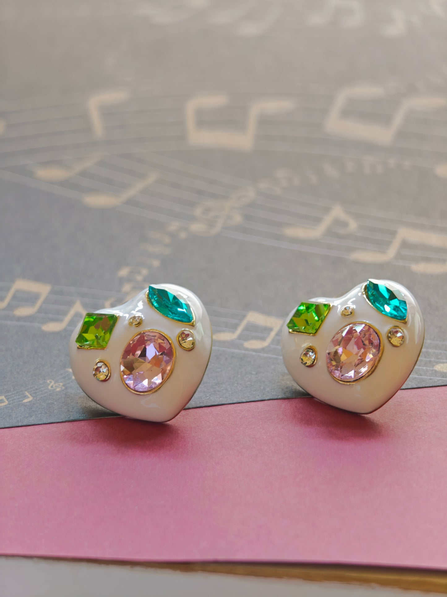 Heart Shaped Mossonite Stone Earring