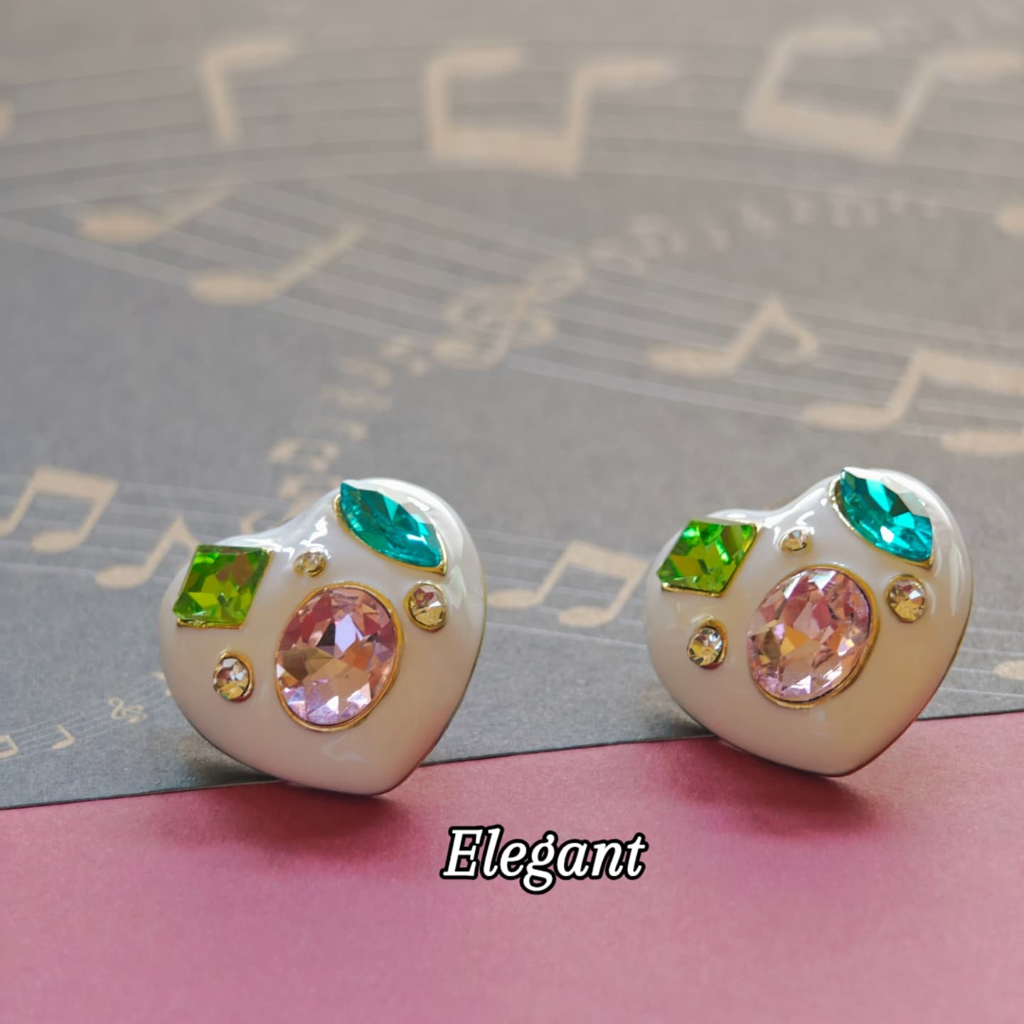 Heart Shaped Mossonite Stone Earring