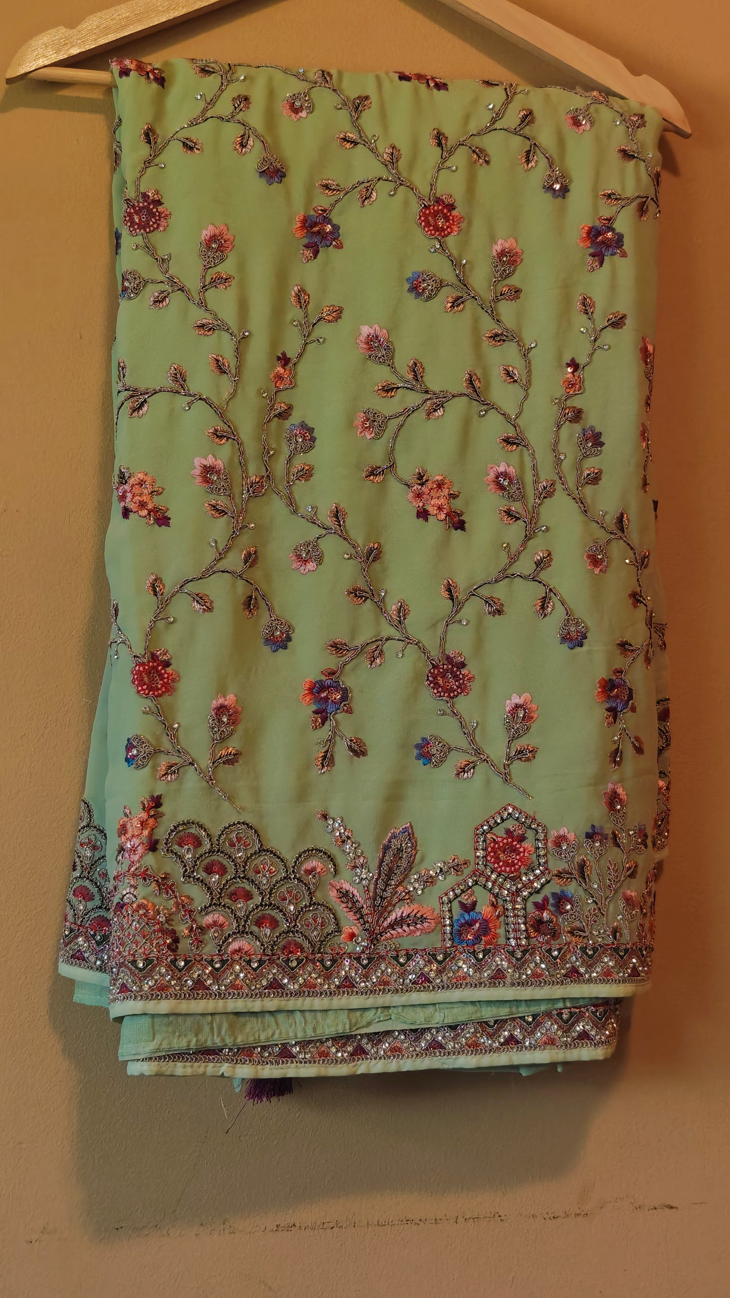 Designer Luxury Party Wear Saree with Stitched Blouse