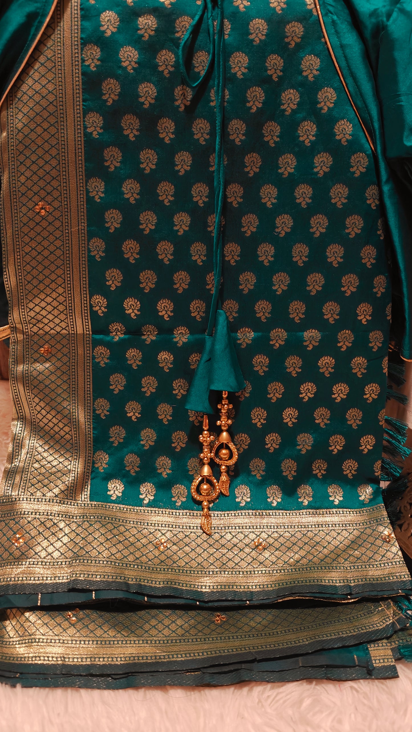 Banarasi zari and stone work Saree with Stitched Blouse