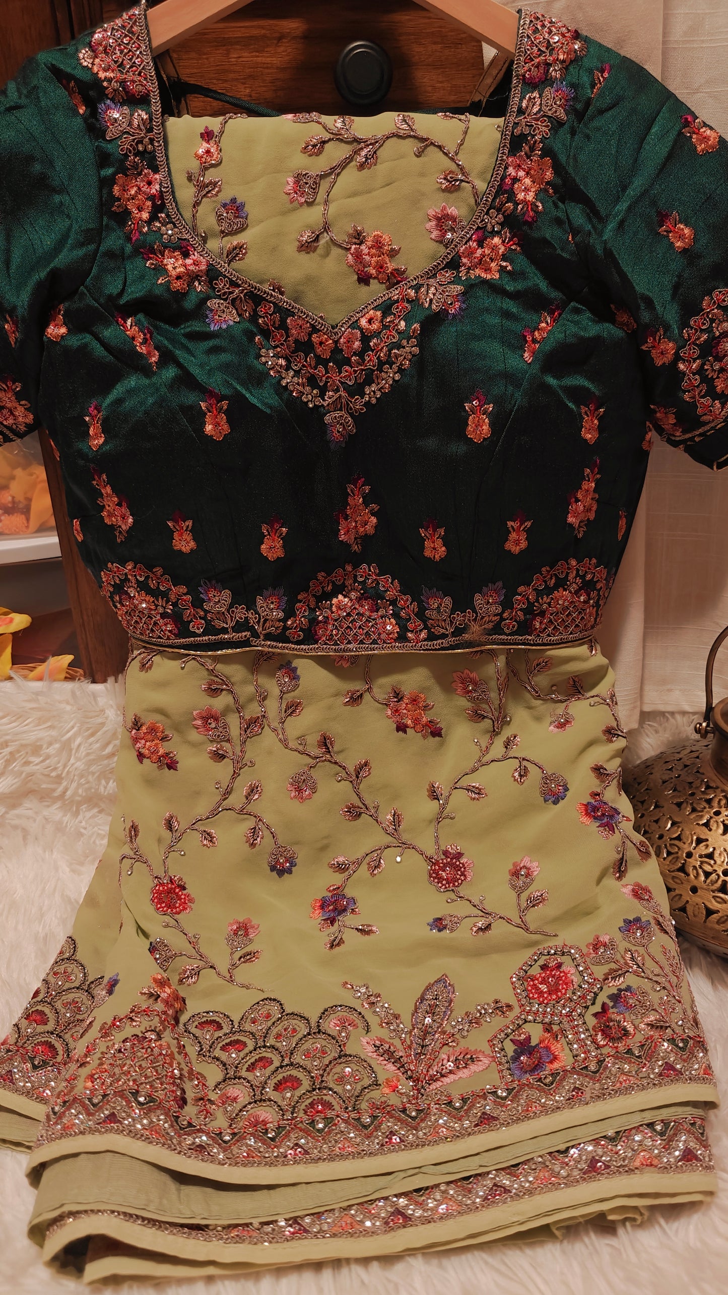 Designer Luxury Party Wear Saree with Stitched Blouse