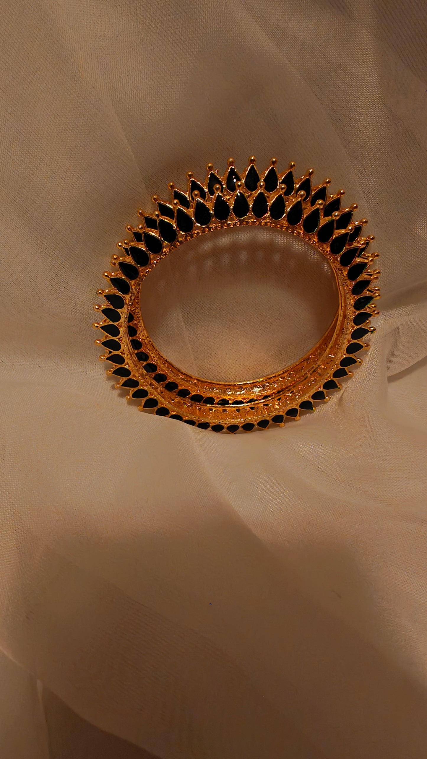 Golden and Black Bangles size 2.8