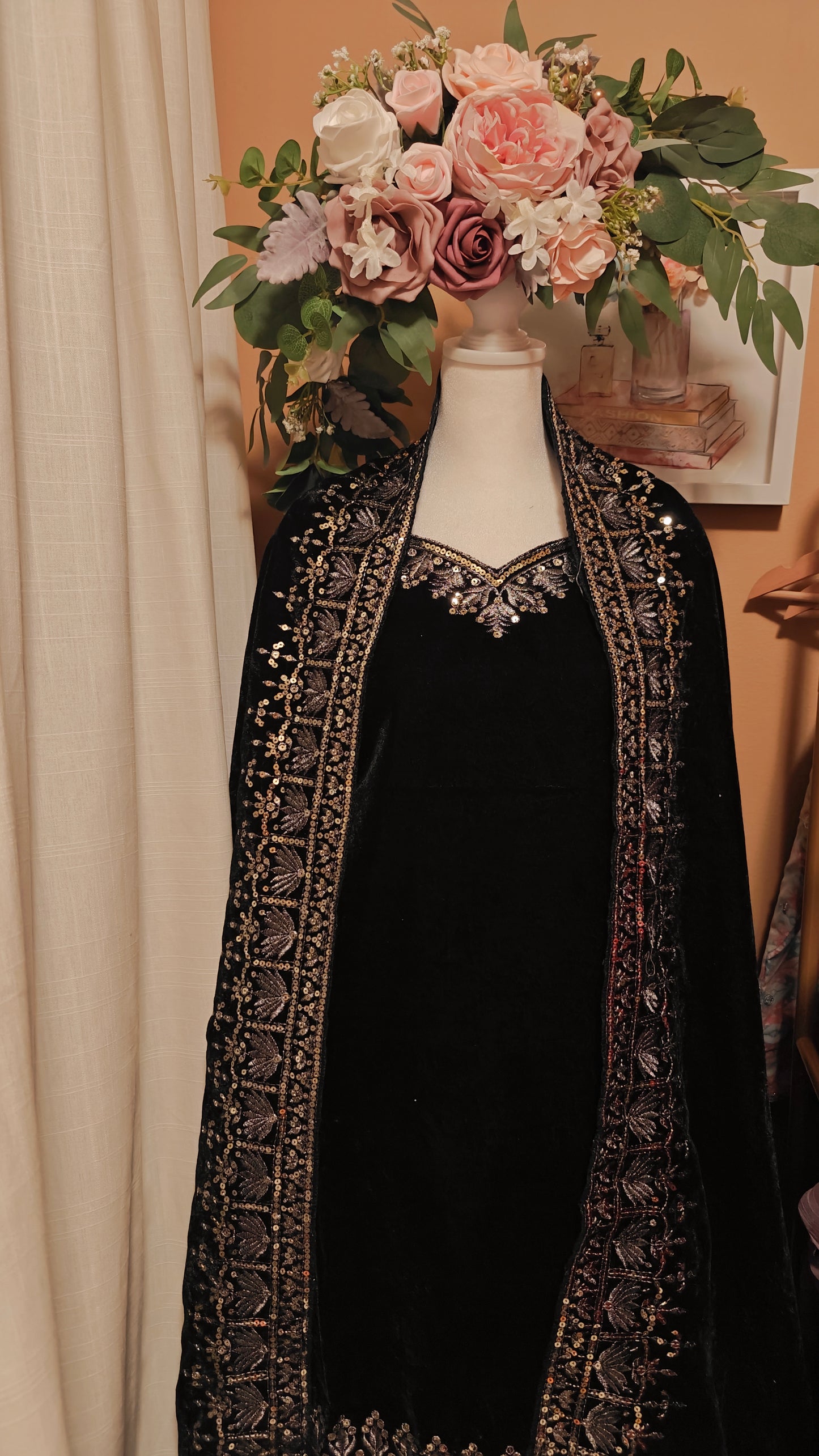 Party Wear Velvet Sharara Suit