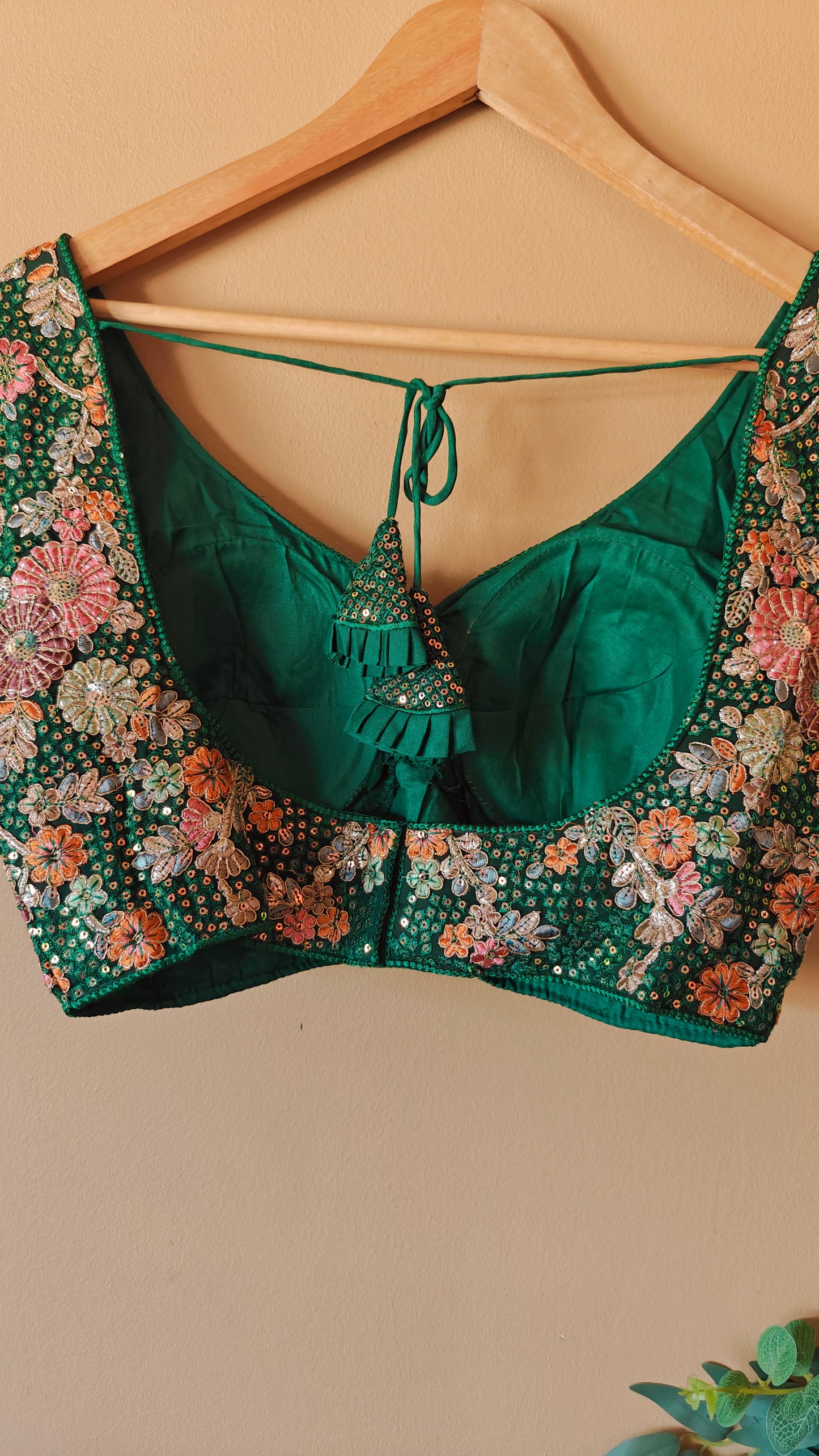 Sabhyasachi-Style Green Blouse – Ready-to-Wear Elegance