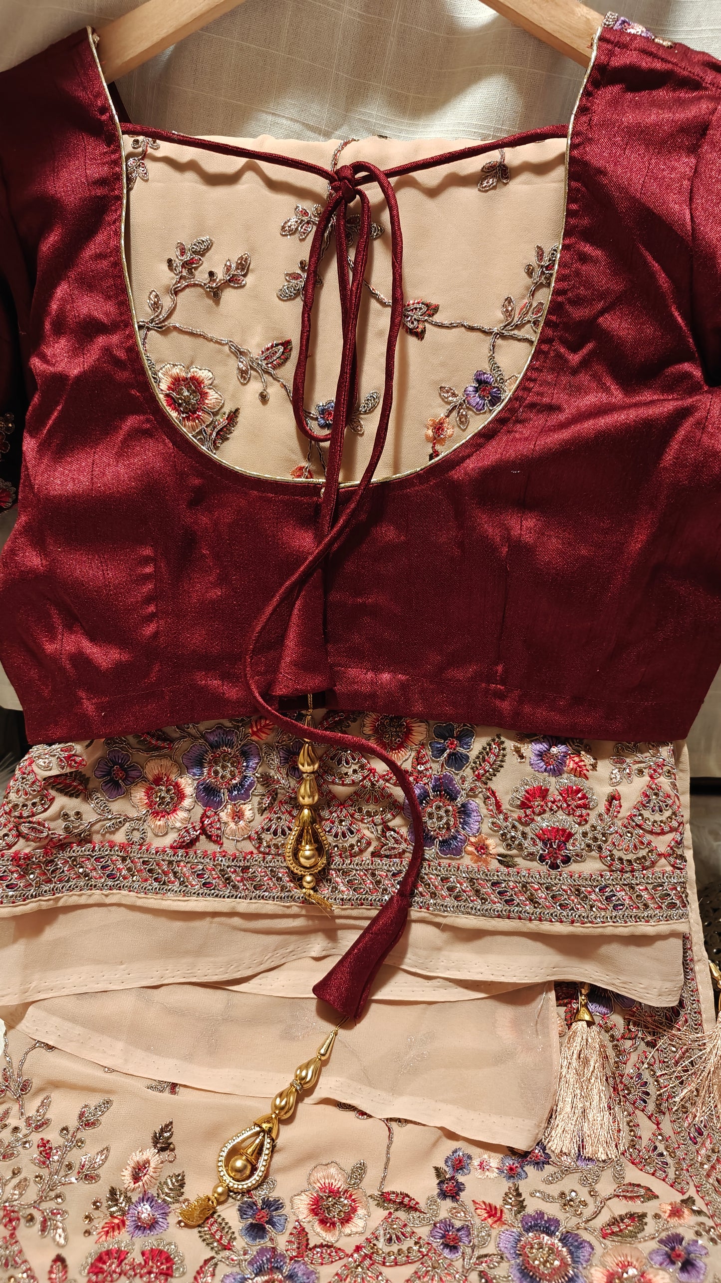 Party Wear Saree with Stitched Blouse