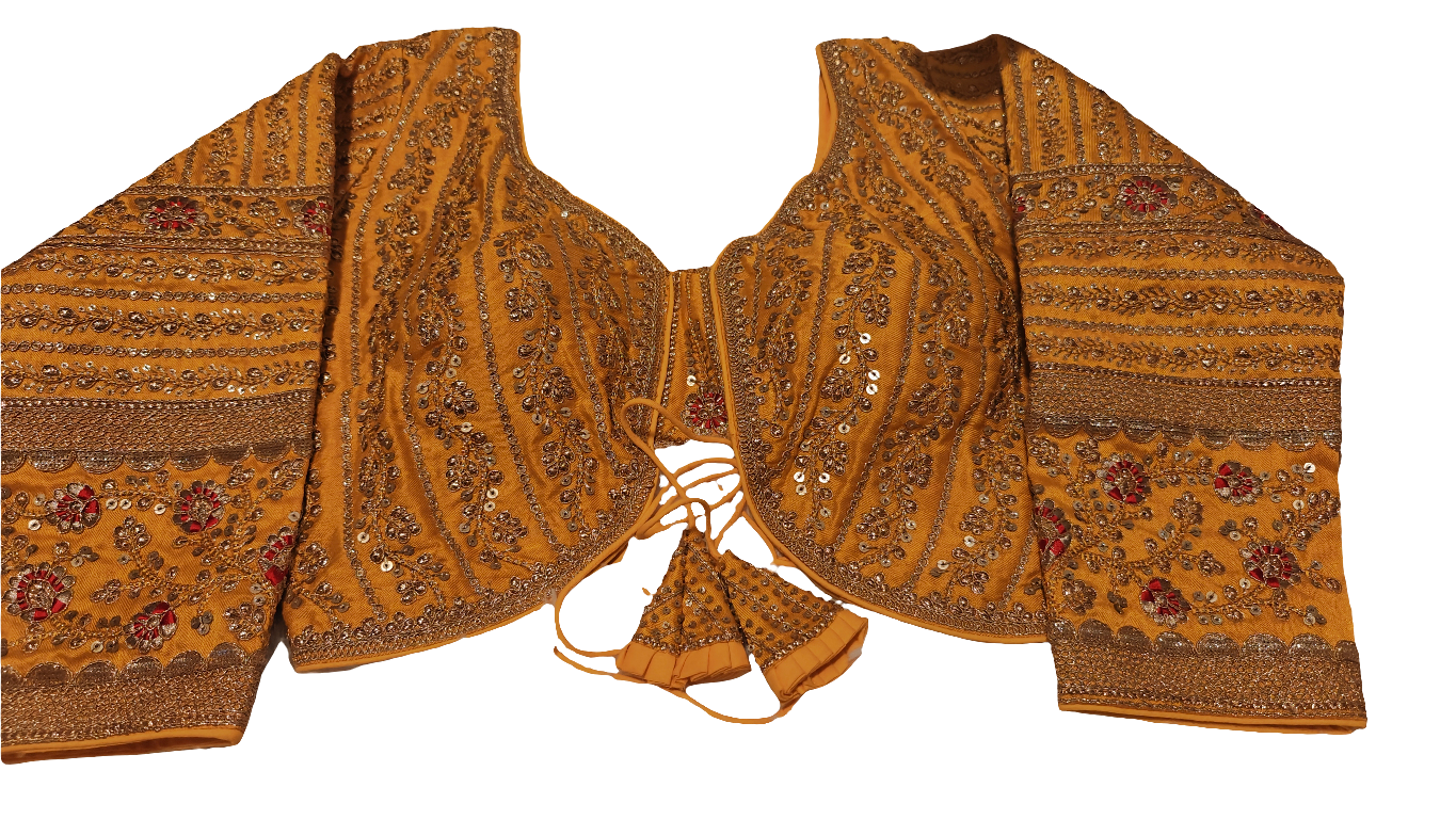 Yellow Sabhyasachi-Style Blouse – Ready-to-Wear Elegance