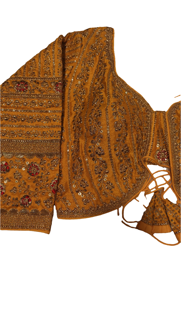 Yellow Sabhyasachi-Style Blouse – Ready-to-Wear Elegance