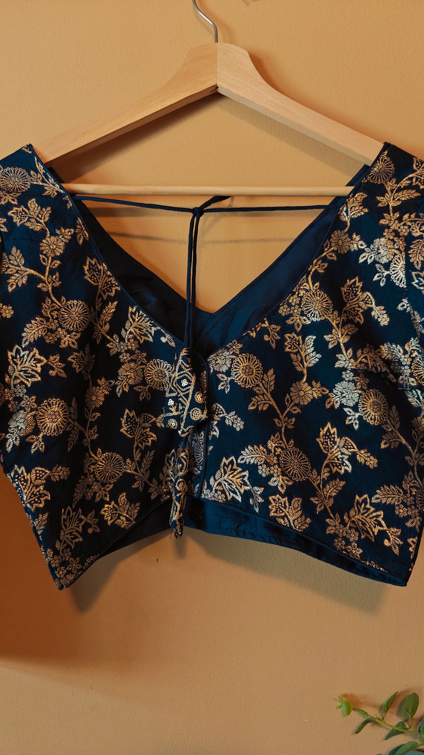 Navy Blue Dola Silk Blouse