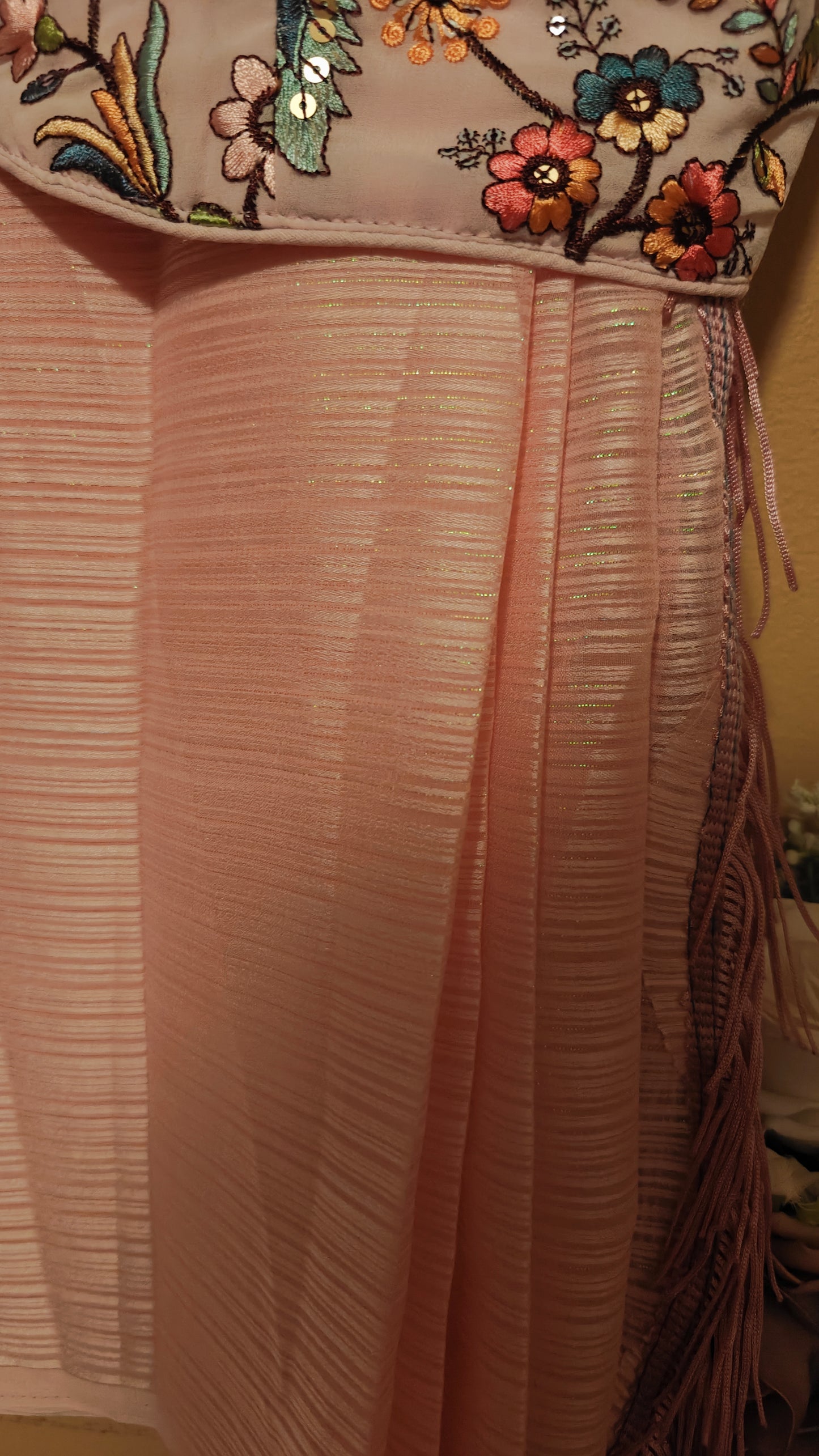 Party Wear Saree with Stitched Blouse