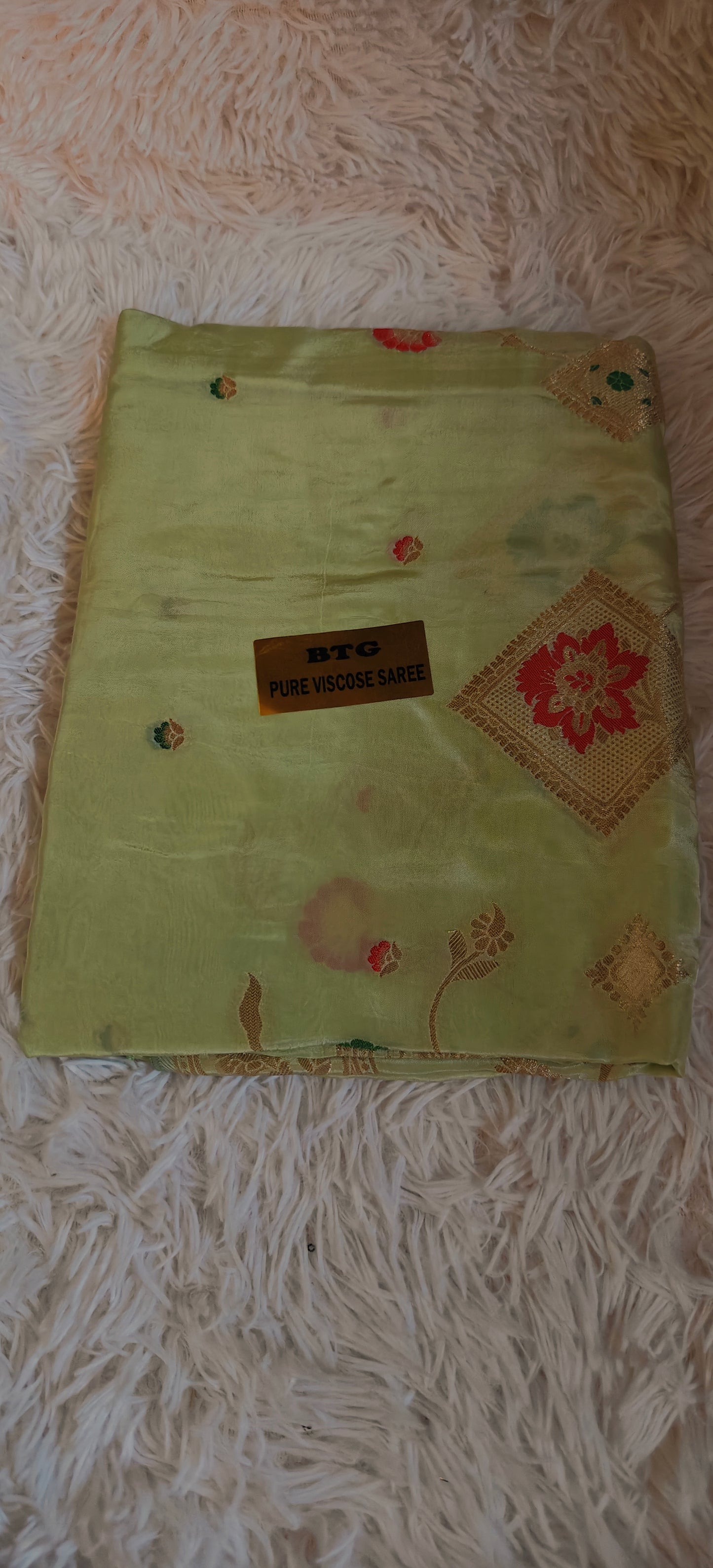 Green Party Wear Pure Viscose Saree