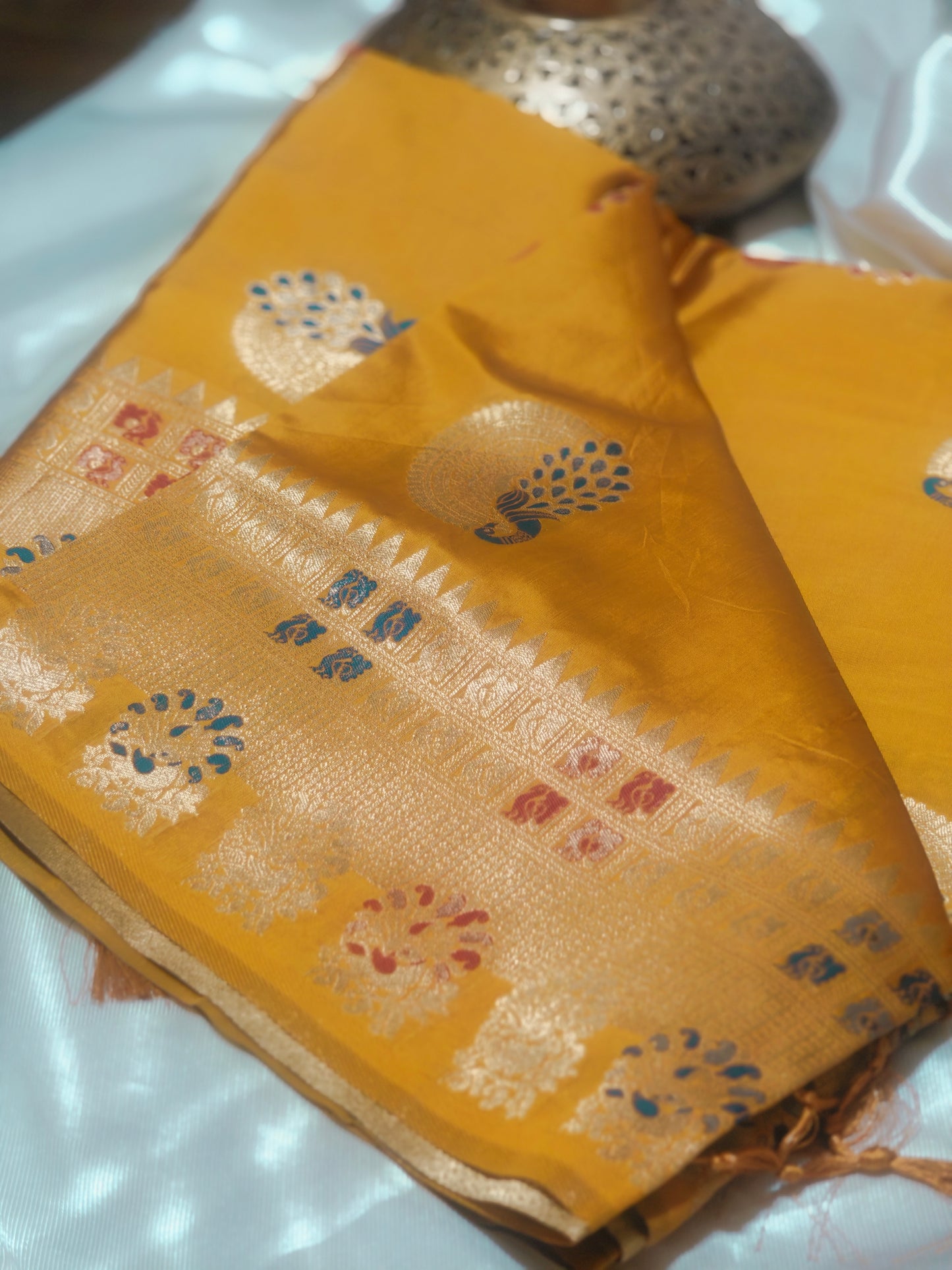 Haldi Color Banarasi Silk Saree