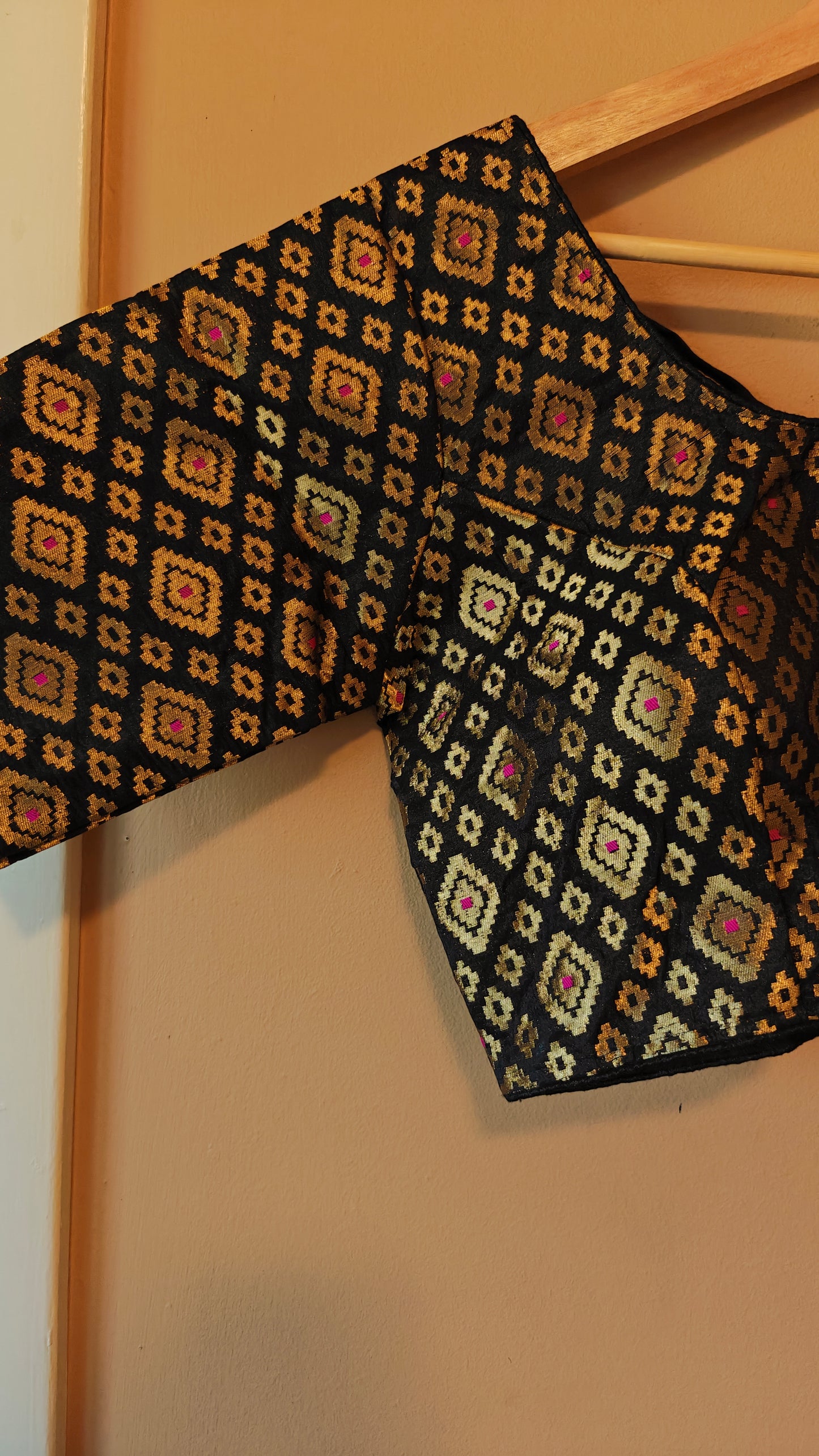 Black  Party Wear Designer Banarasi Silk Blouse