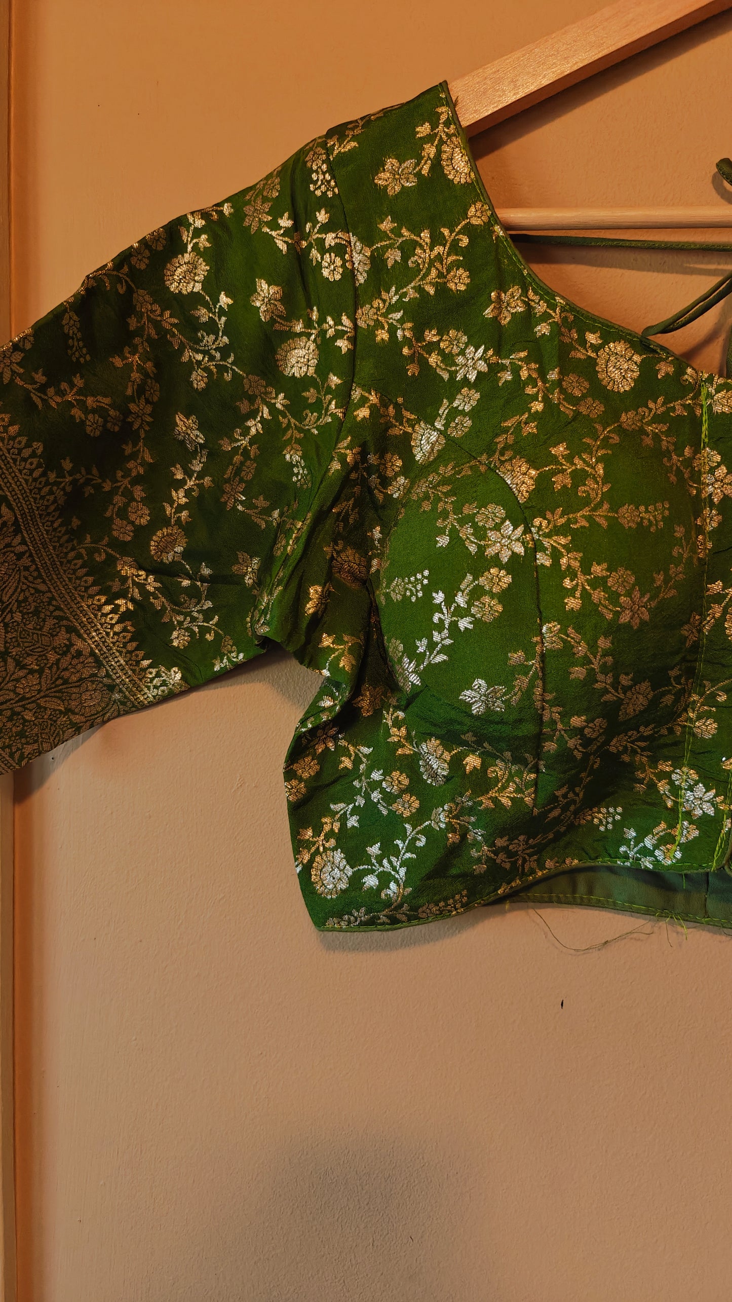 Green Designer Floral print Ready-to-Wear Blouse