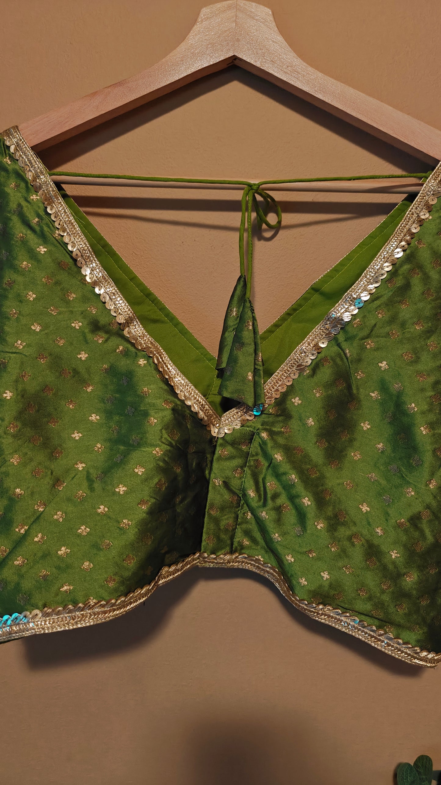 Mehandi Color Banarasi Silk Blouse
