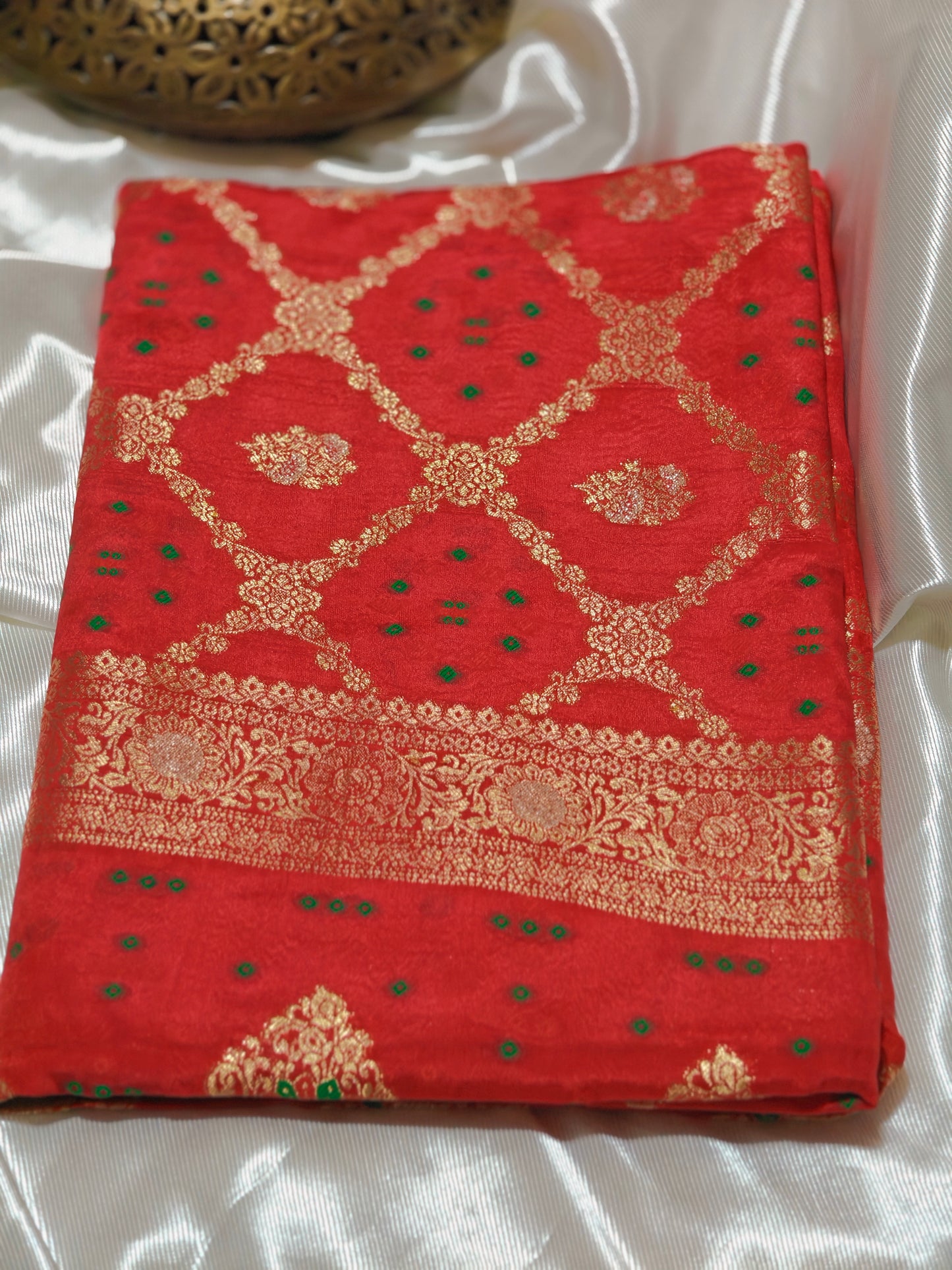 Red Party Wear Pure Viscose Saree