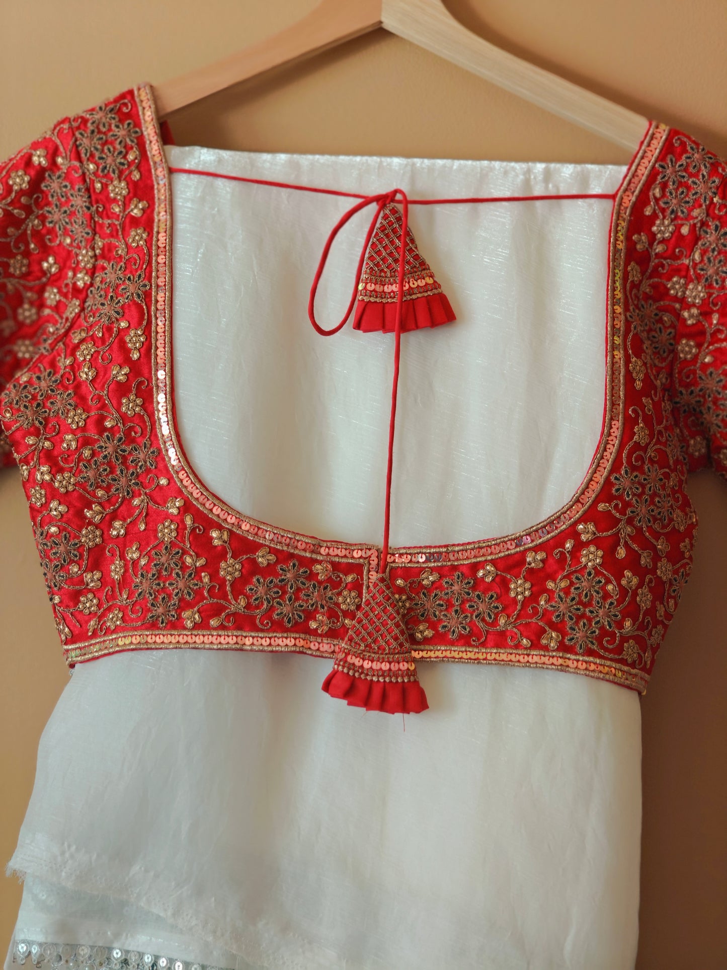 Red Color Sabhyasachi-Style Blouse