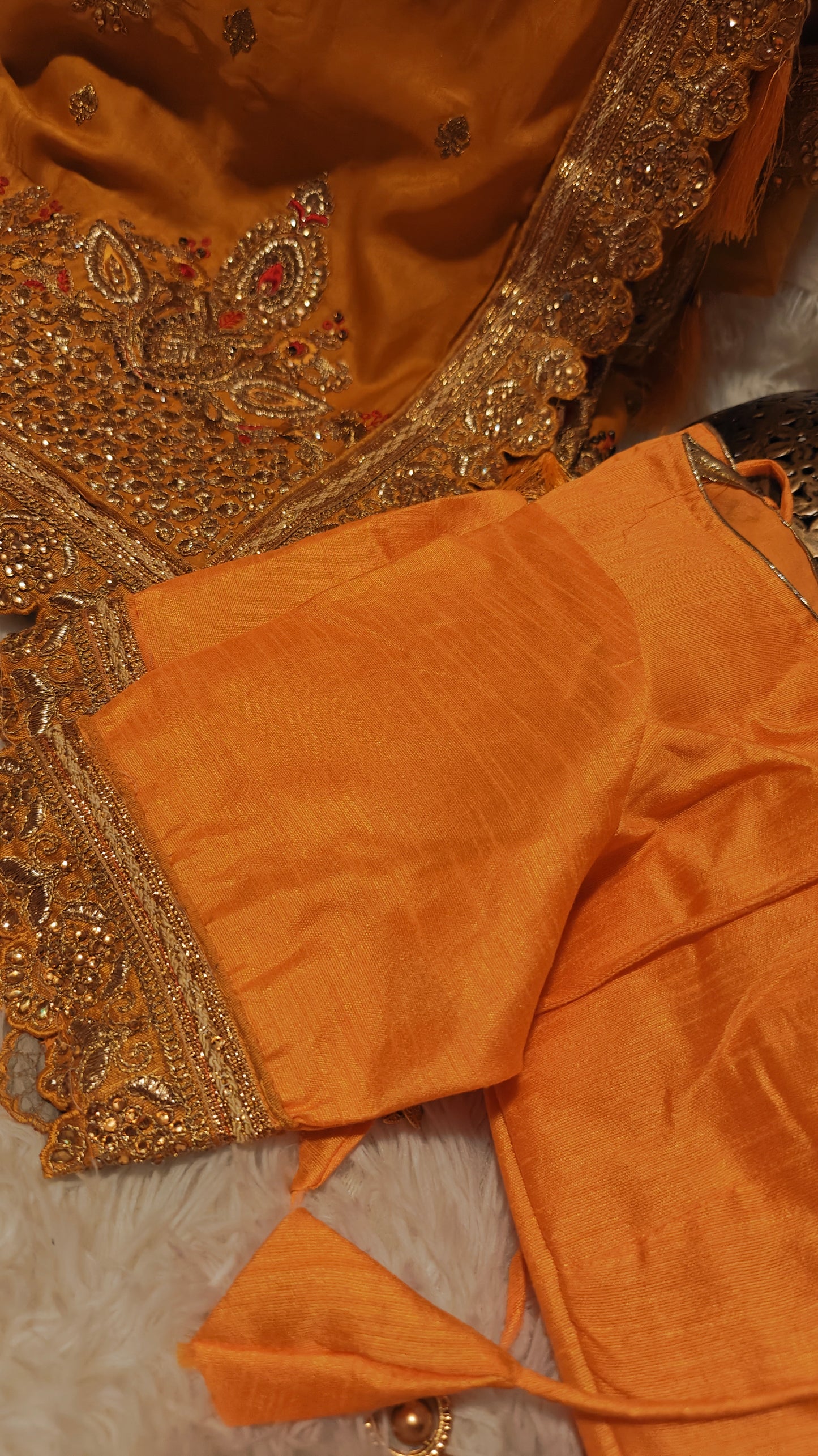 Party Wear Georgette Saree with Thread and stone work