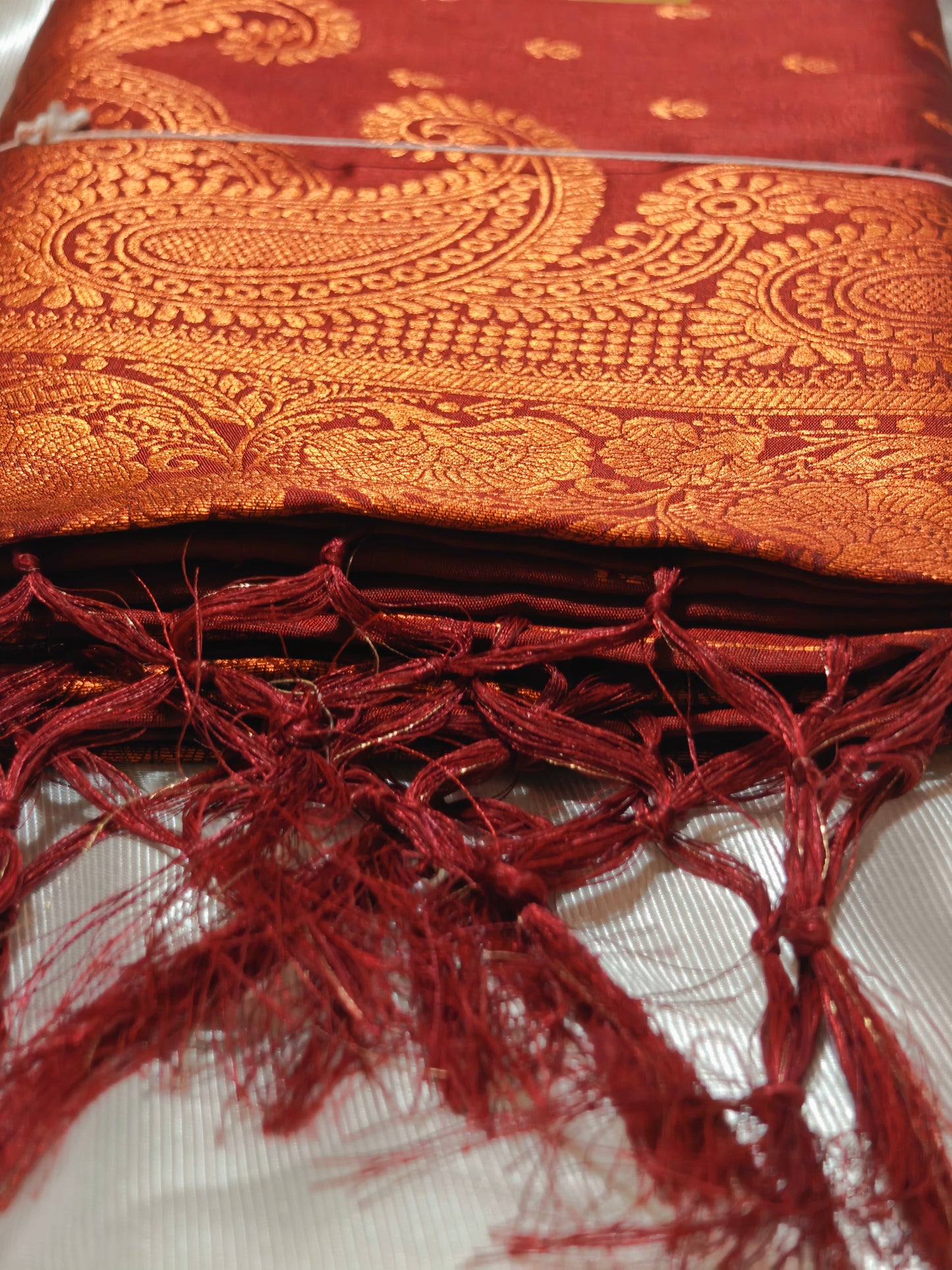 Brown Party Wear Banarasi Silk Saree