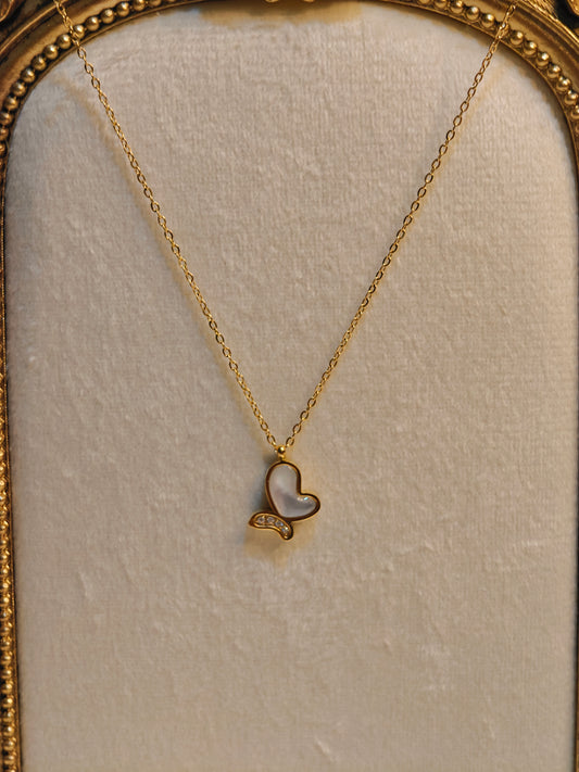 Butterfly 18k Gold Plated Stainless Steel Necklace