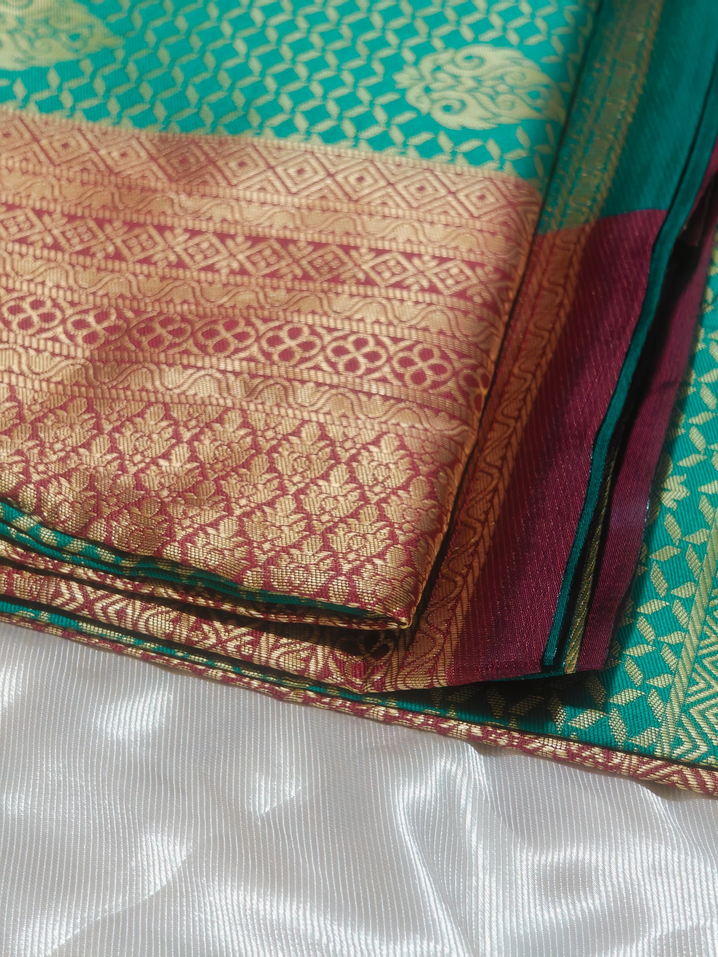 Green Color Lichi Silk Saree